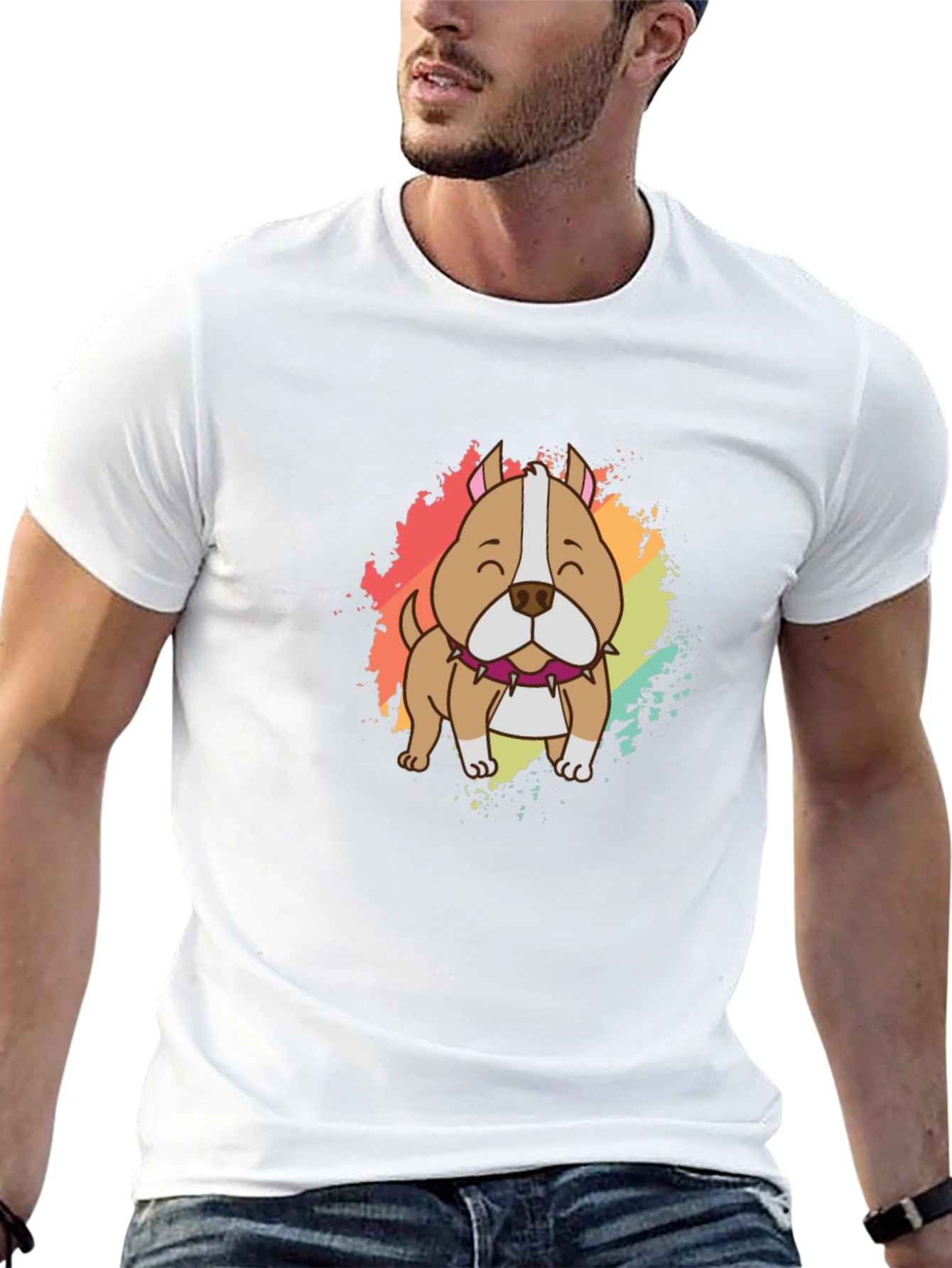 Dog Graphic Black T-Shirt - Casual Wear