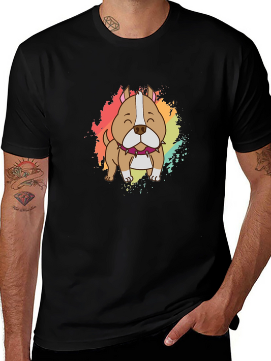 Dog Graphic Black T-Shirt - Casual Wear