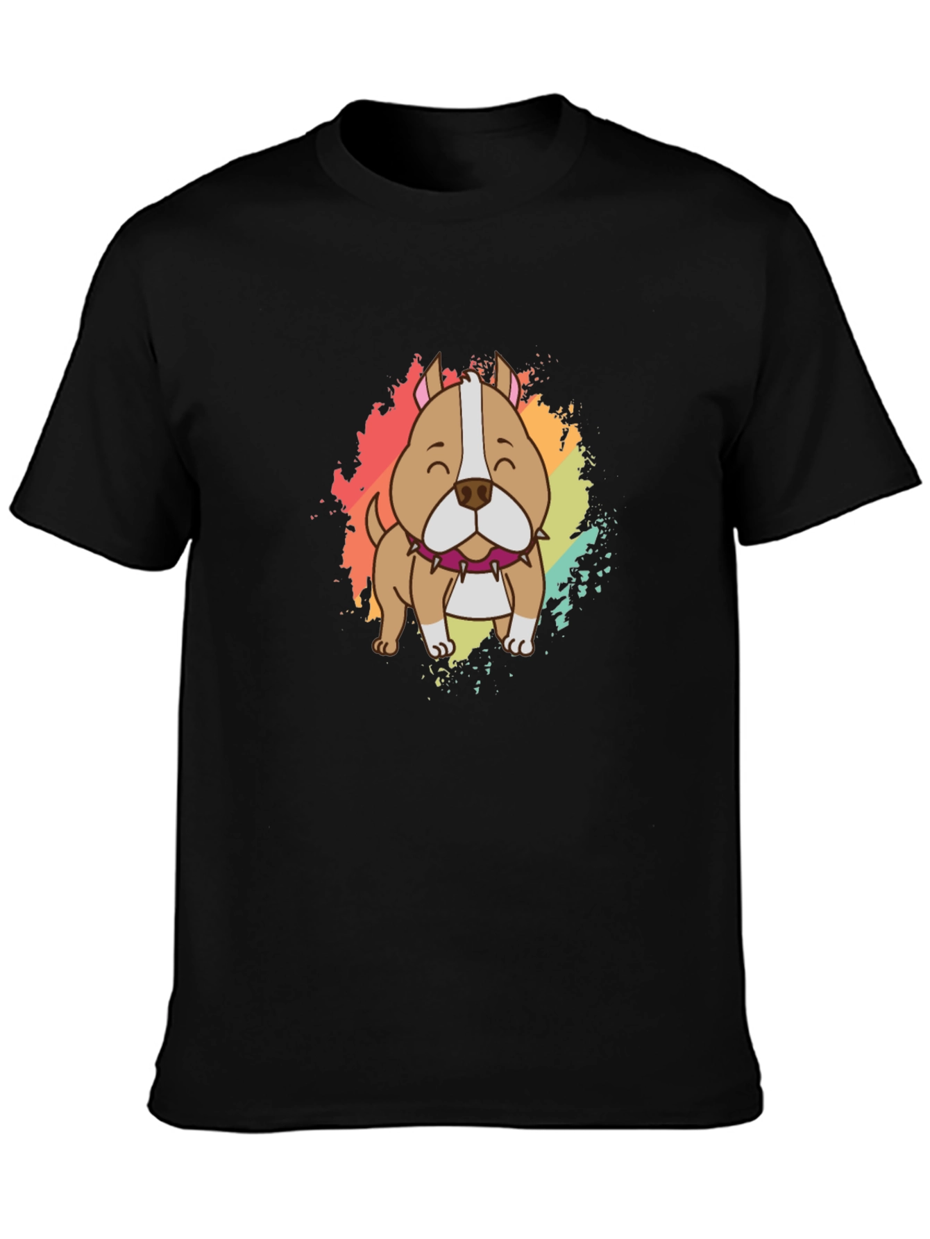 Dog Graphic Black T-Shirt - Casual Wear