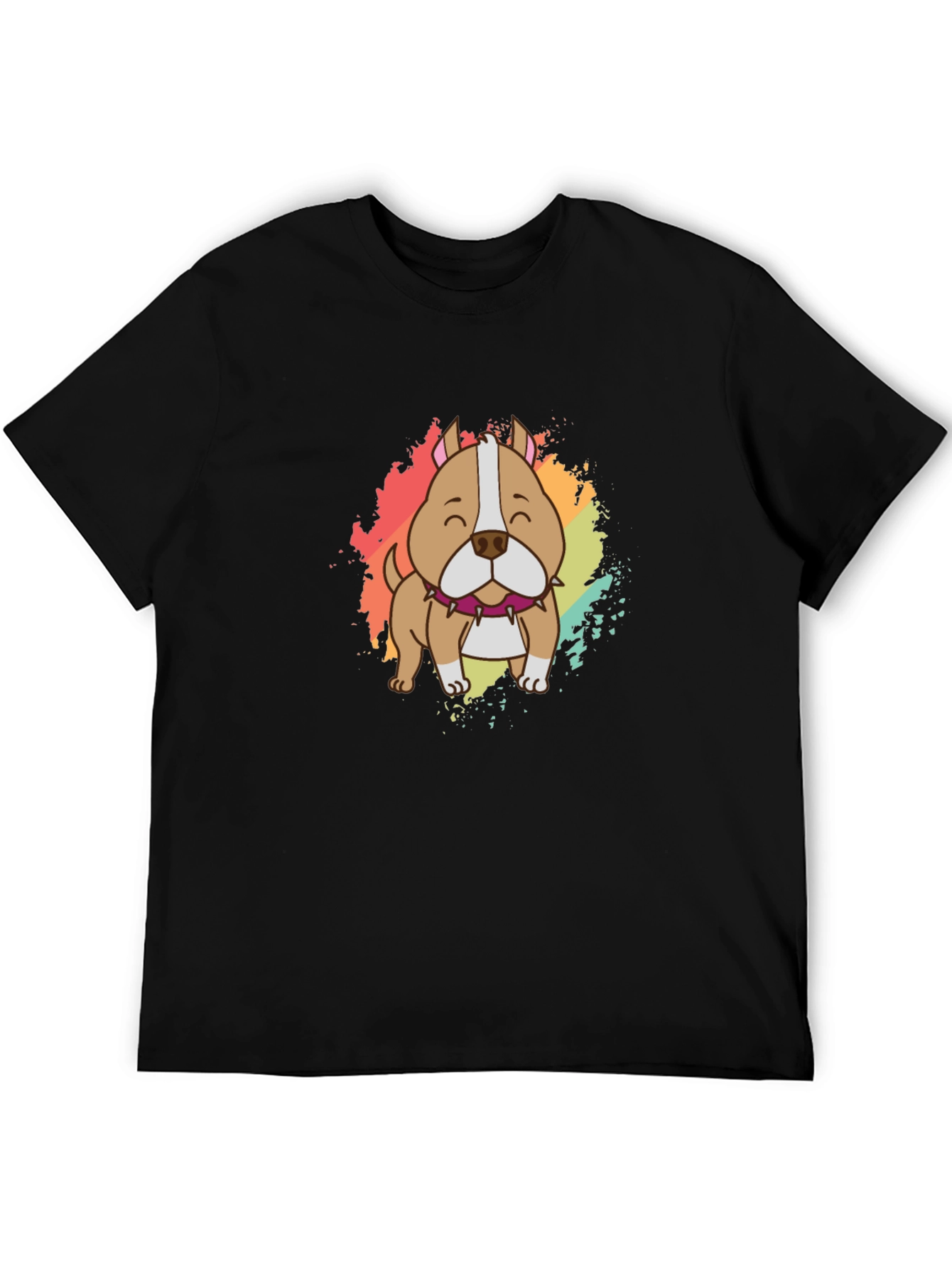 Dog Graphic Black T-Shirt - Casual Wear