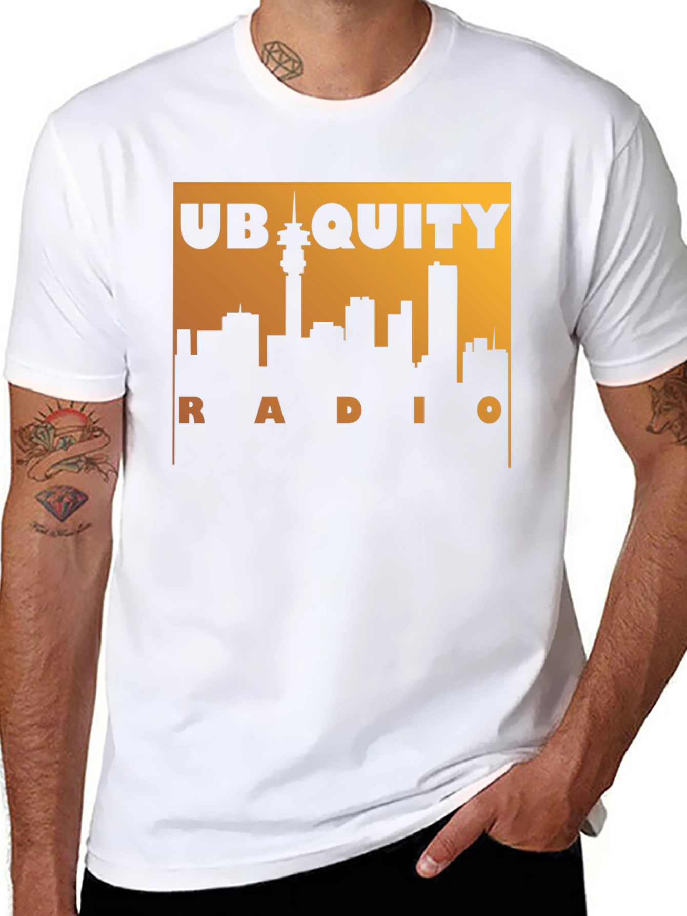 Ubiquity Radio T-Shirt - Cityscape Design