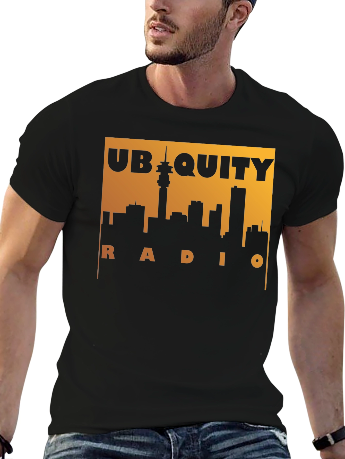 Ubiquity Radio T-Shirt - Cityscape Design