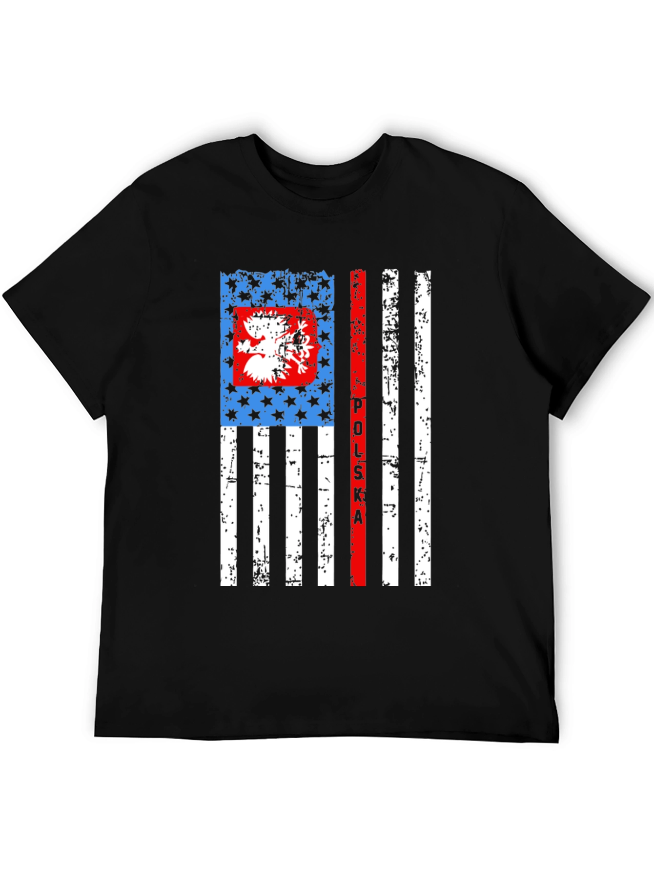 Poland Flag Inspired Graphic Print T-Shirt
