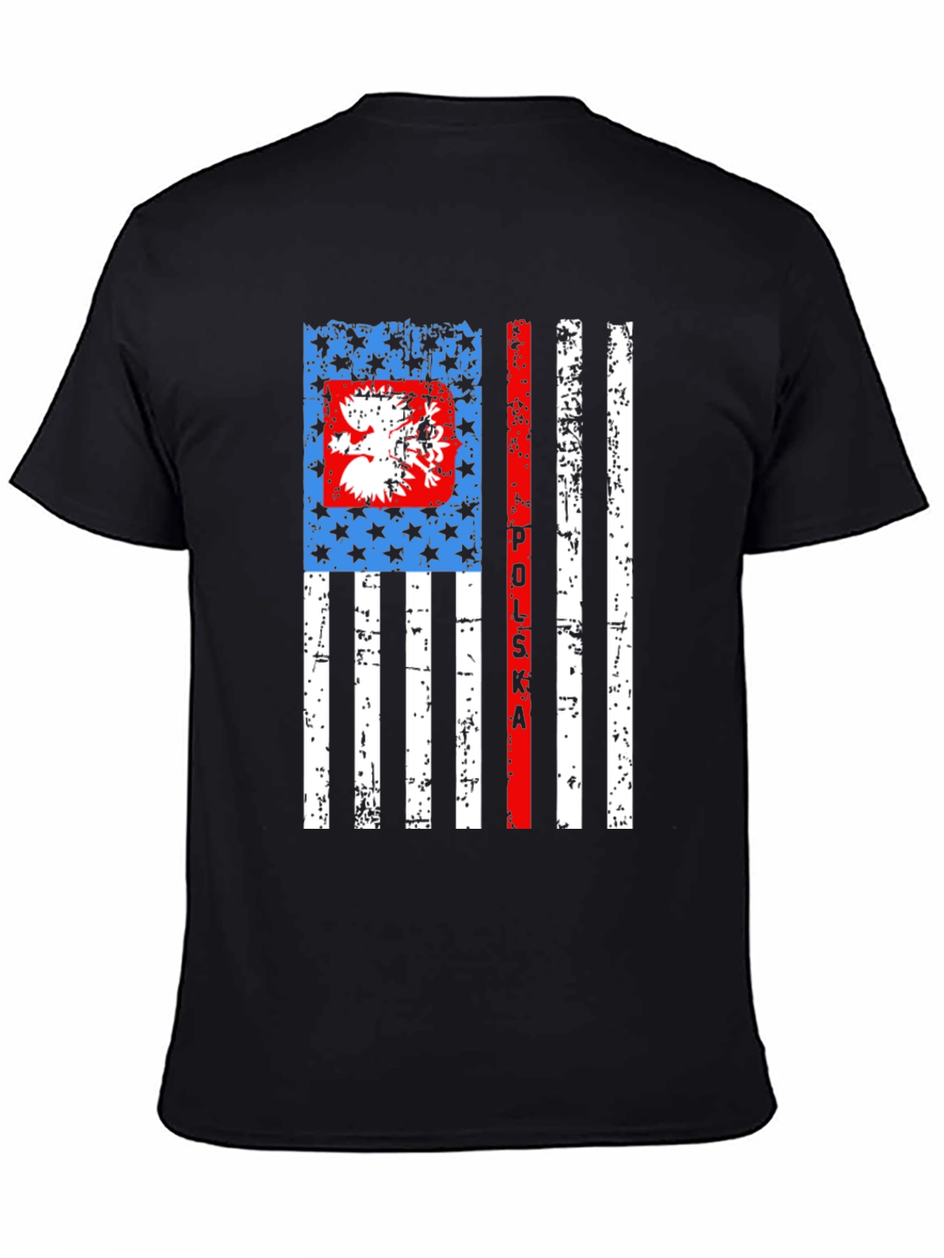 Poland Flag Inspired Graphic Print T-Shirt