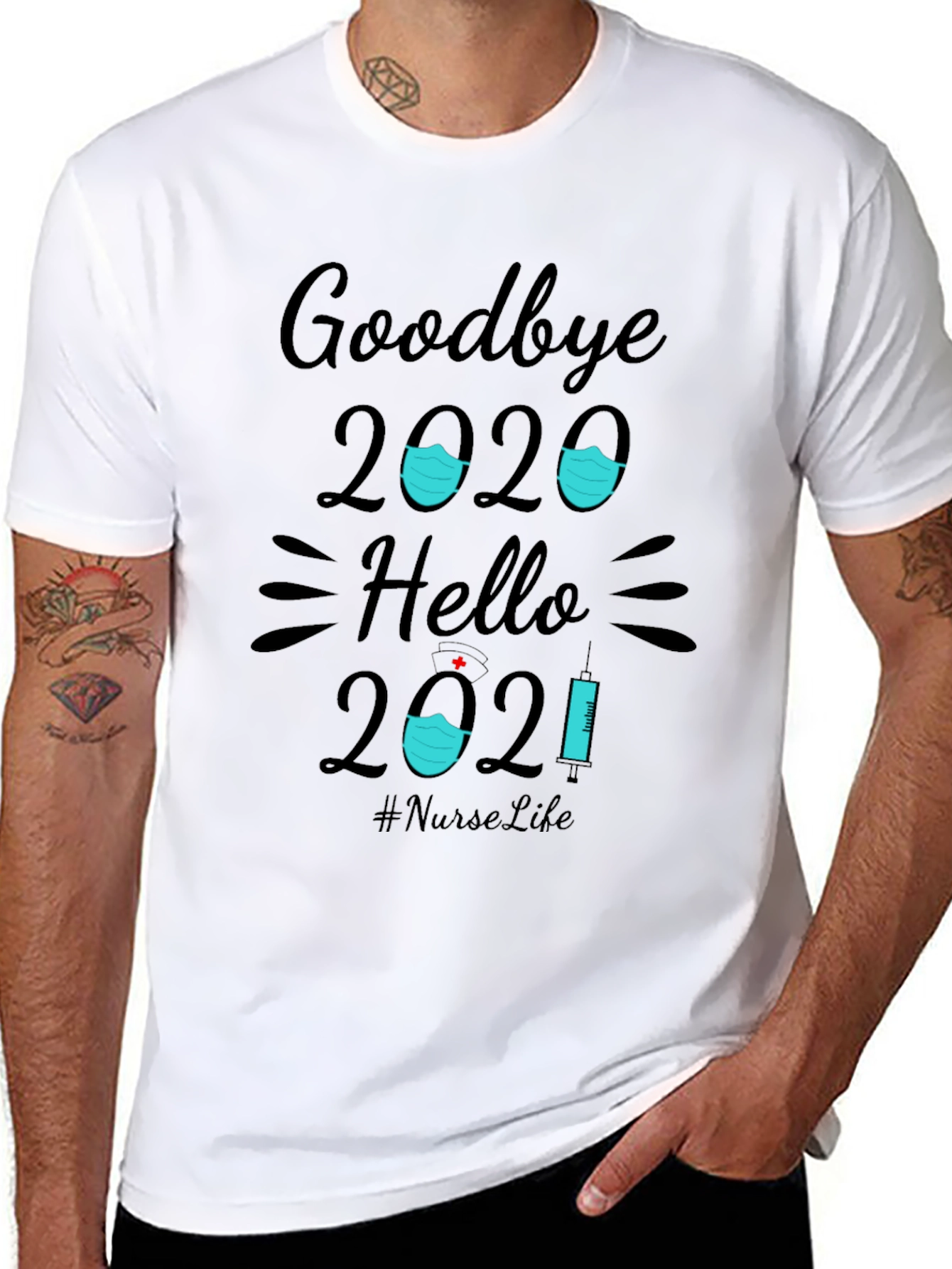 Goodbye 2020 Hello 2021 Nurse T-Shirt