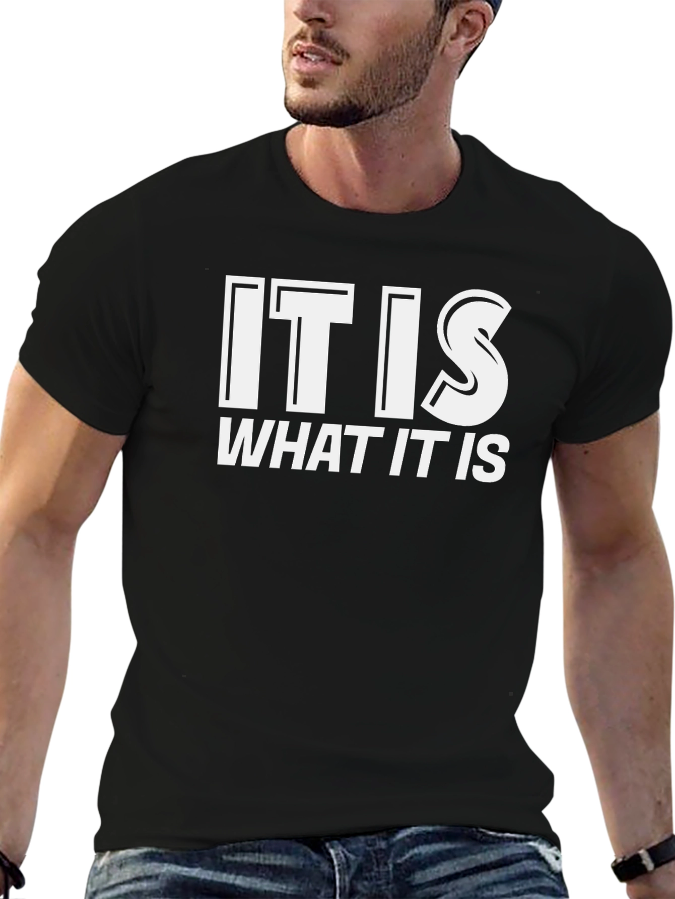 It Is What It Is Graphic Tee - Black