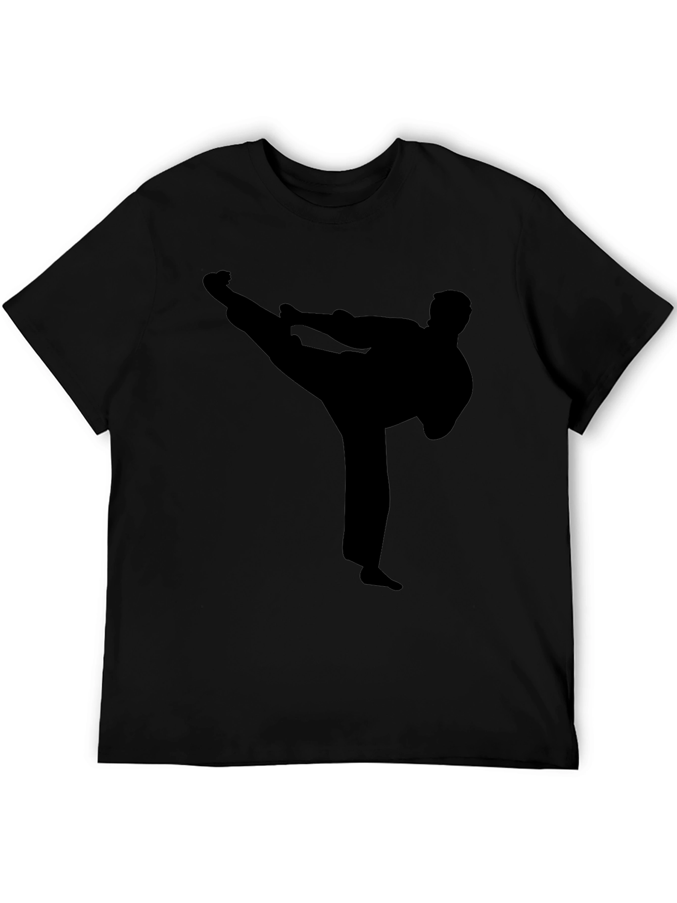 Black Karate Silhouette T-Shirt