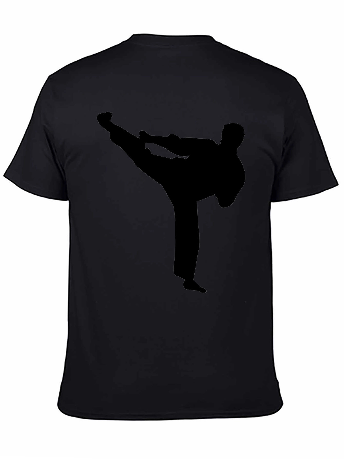 Black Karate Silhouette T-Shirt