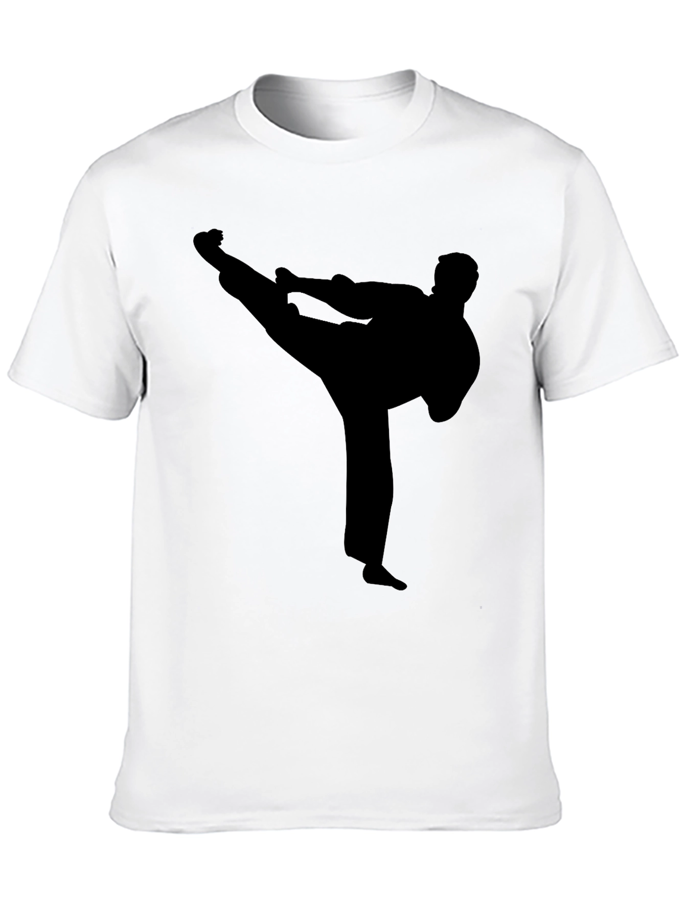 Black Karate Silhouette T-Shirt