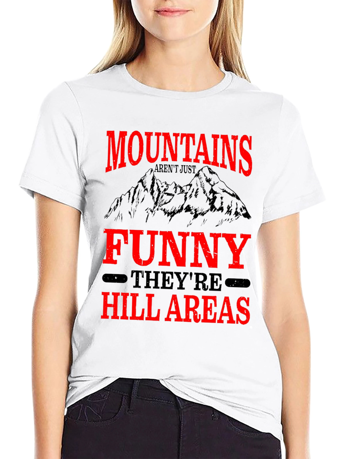 Funny Mountain Hill Areas Graphic T-Shirt