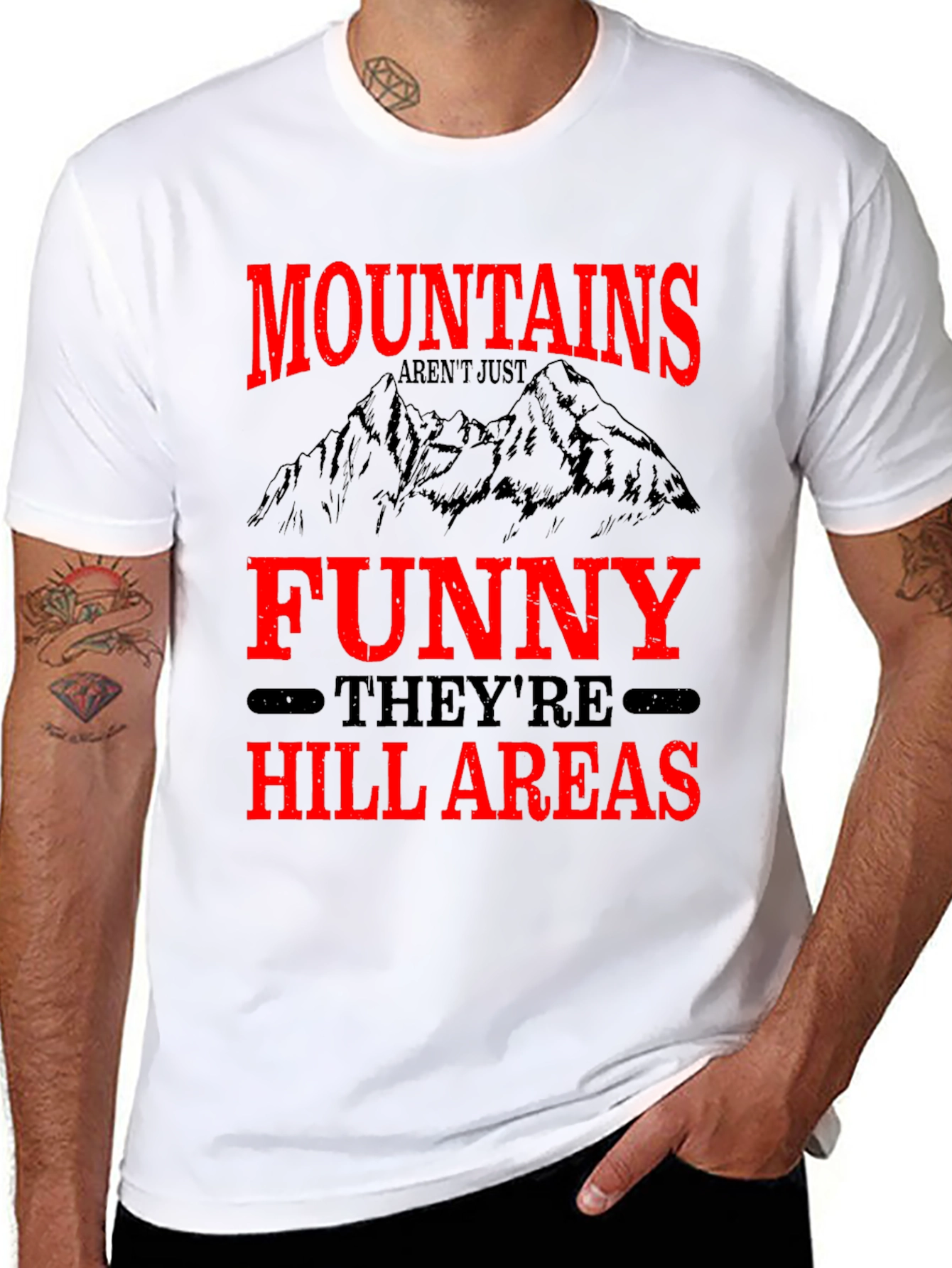 Funny Mountain Hill Areas Graphic T-Shirt