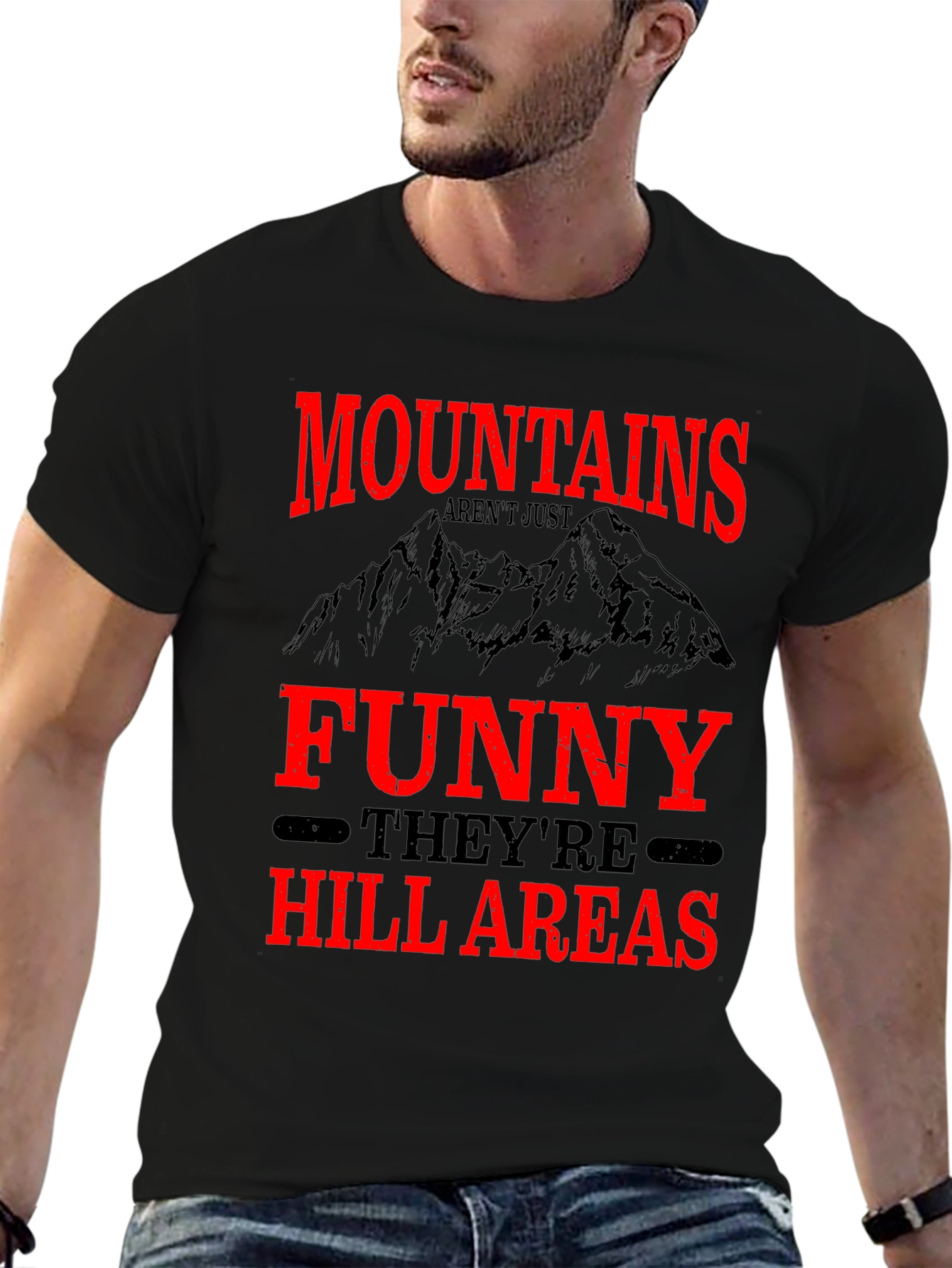Funny Mountain Hill Areas Graphic T-Shirt