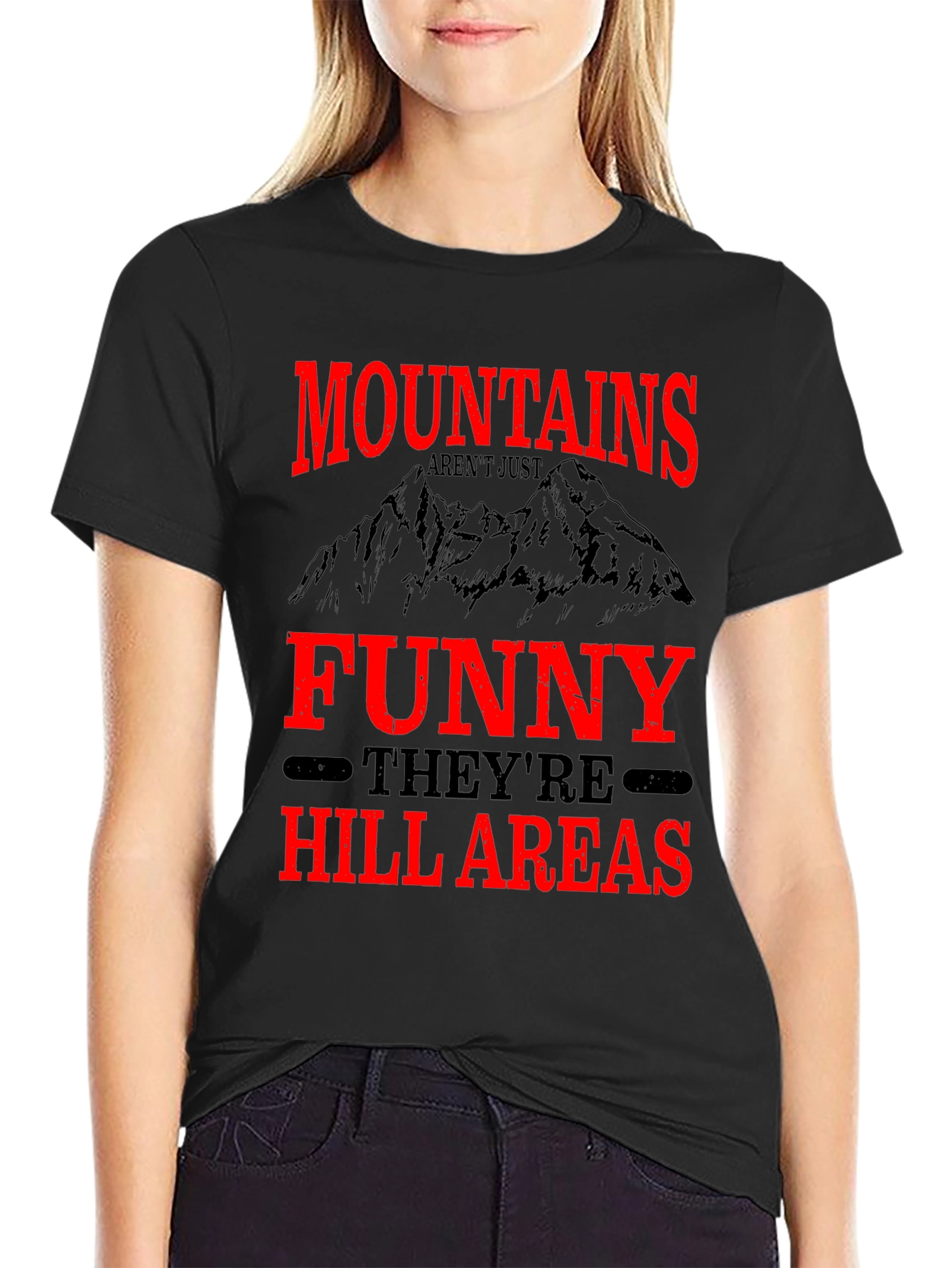 Funny Mountain Hill Areas Graphic T-Shirt