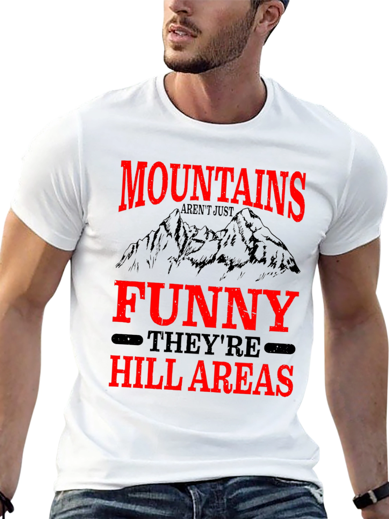 Funny Mountain Hill Areas Graphic T-Shirt