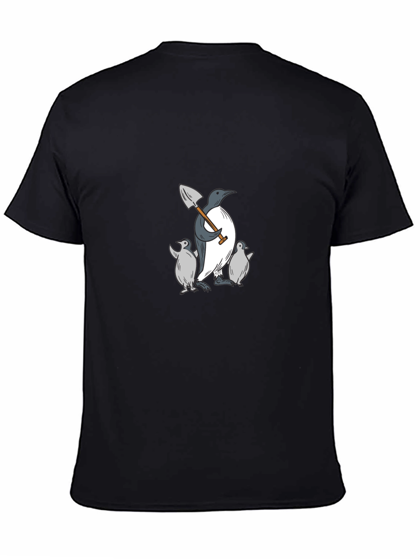 Penguin Family Black T-Shirt