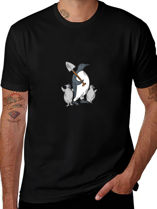 Penguin Family Black T-Shirt