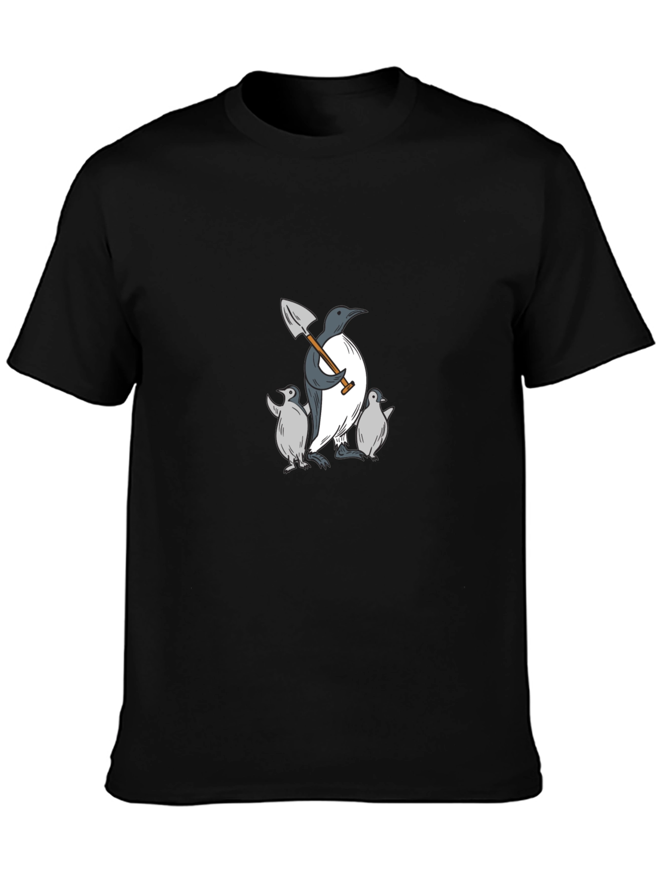 Penguin Family Black T-Shirt