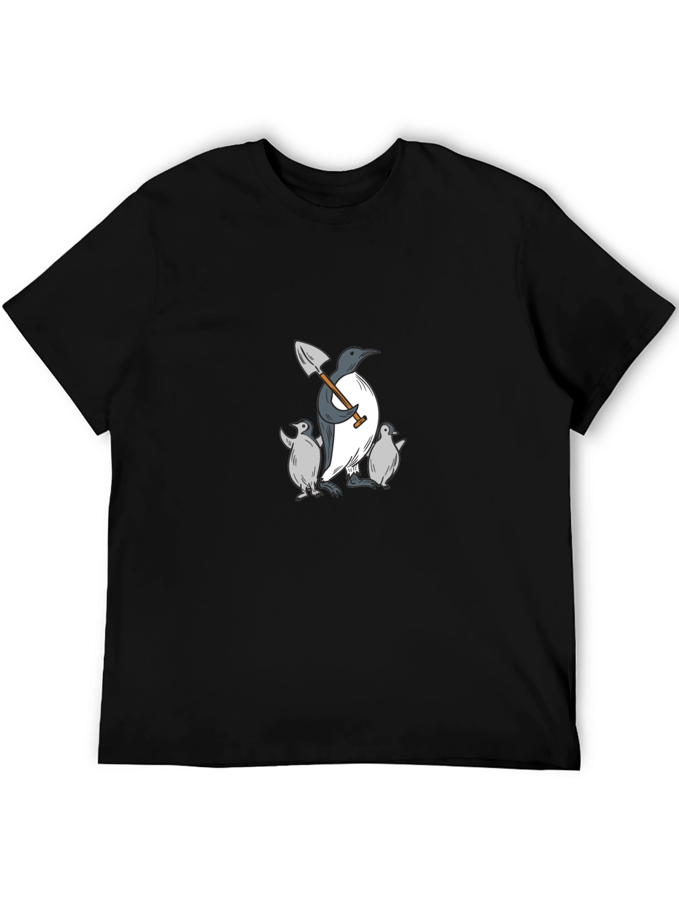 Penguin Family Black T-Shirt