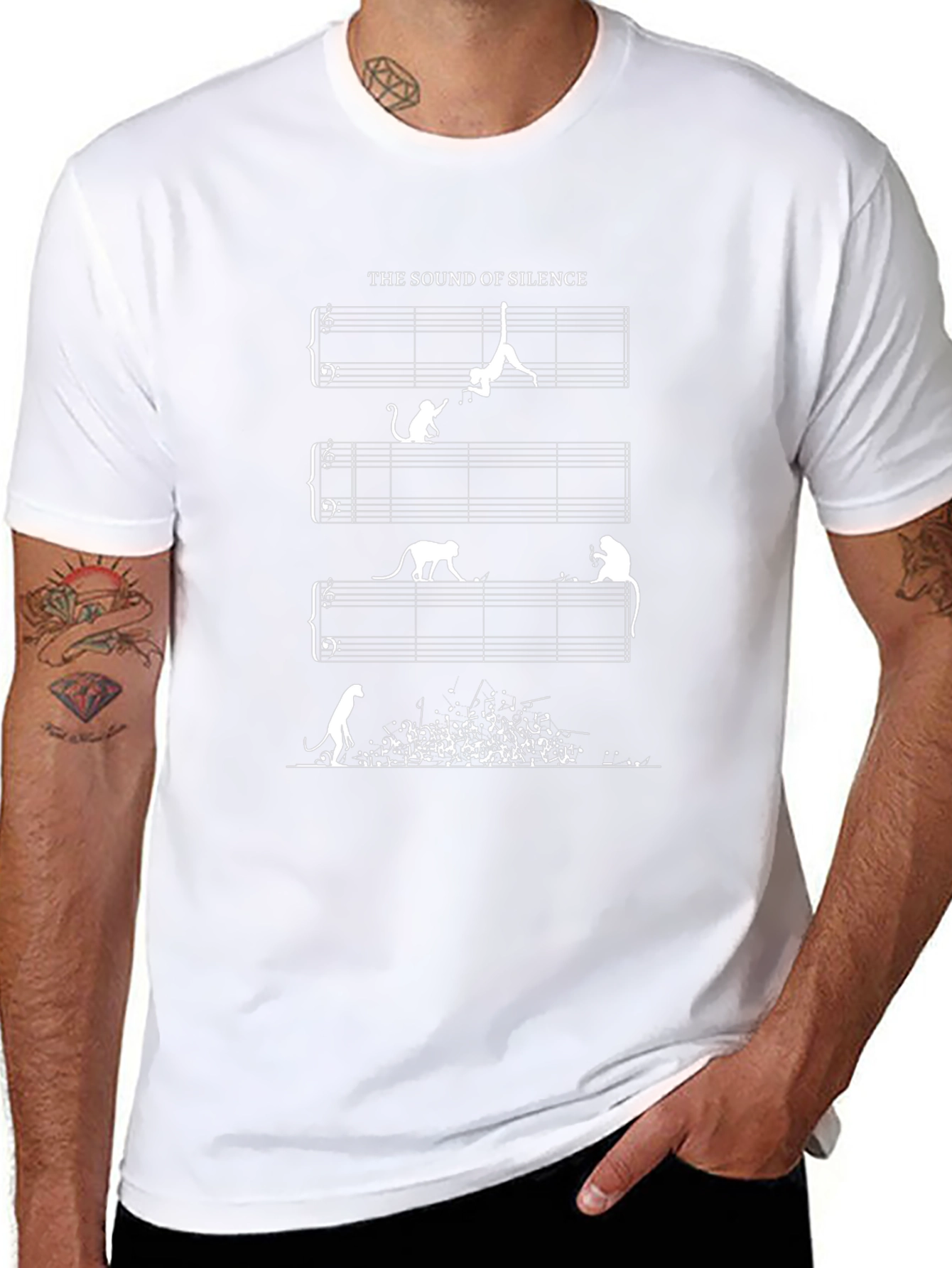 The Sound of Silence Monkey Music T-Shirt