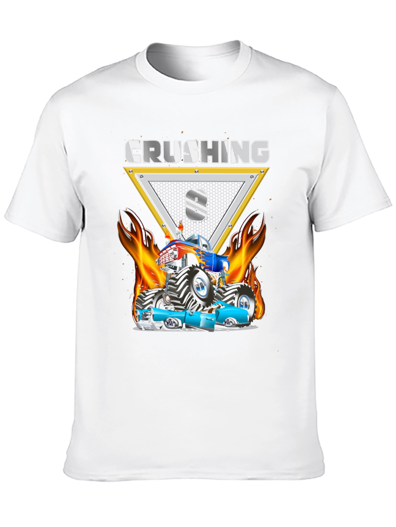 Crushing 8 Monster Truck Birthday Shirt