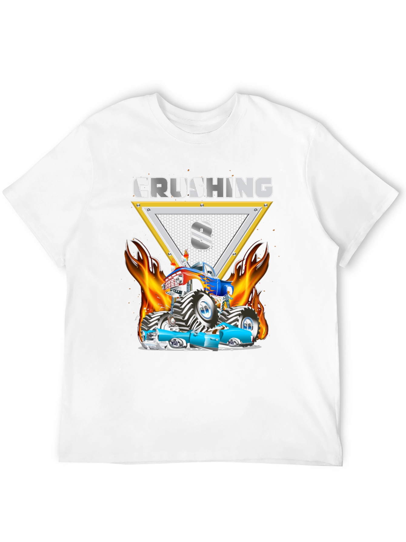 Crushing 8 Monster Truck Birthday Shirt