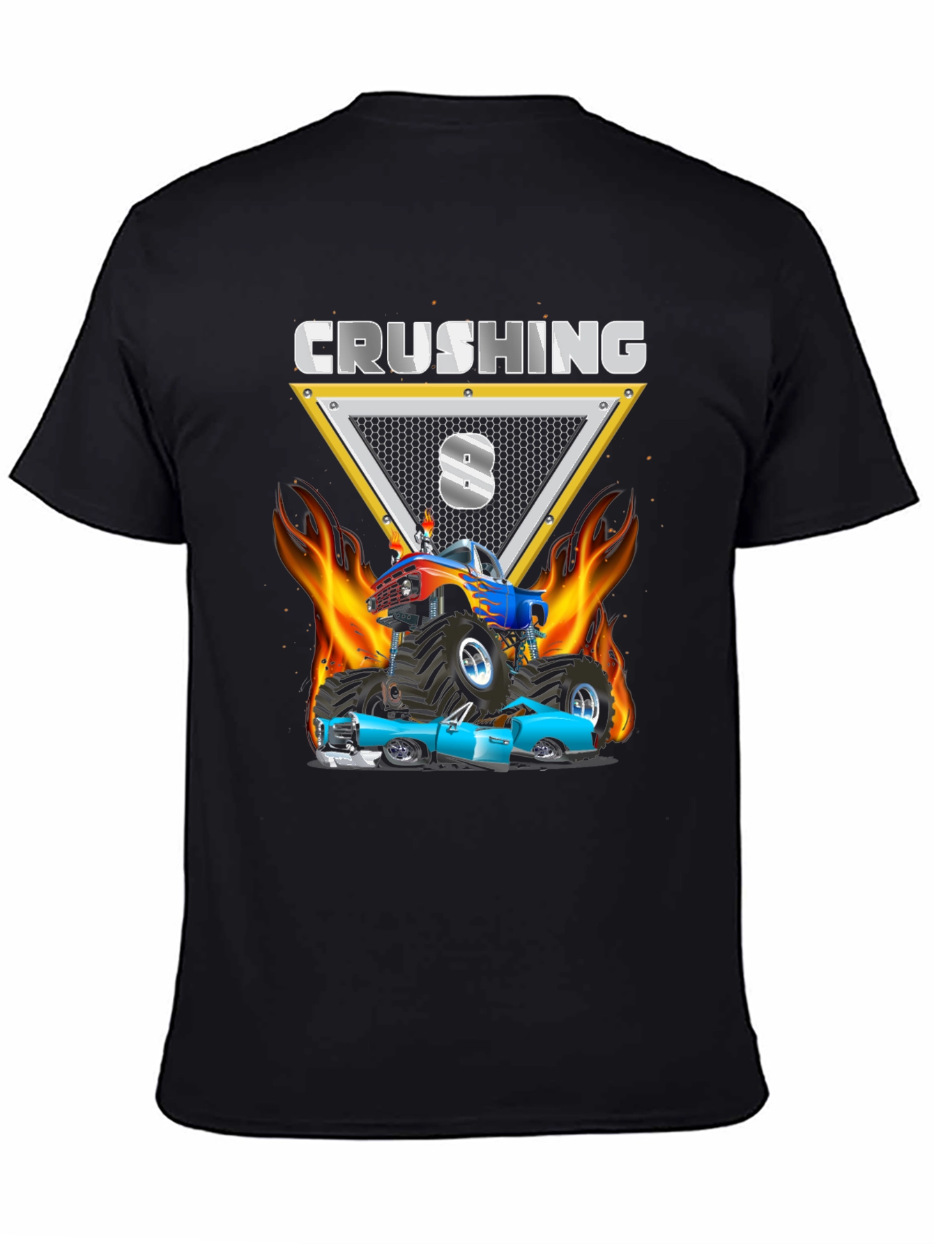 Crushing 8 Monster Truck Birthday Shirt