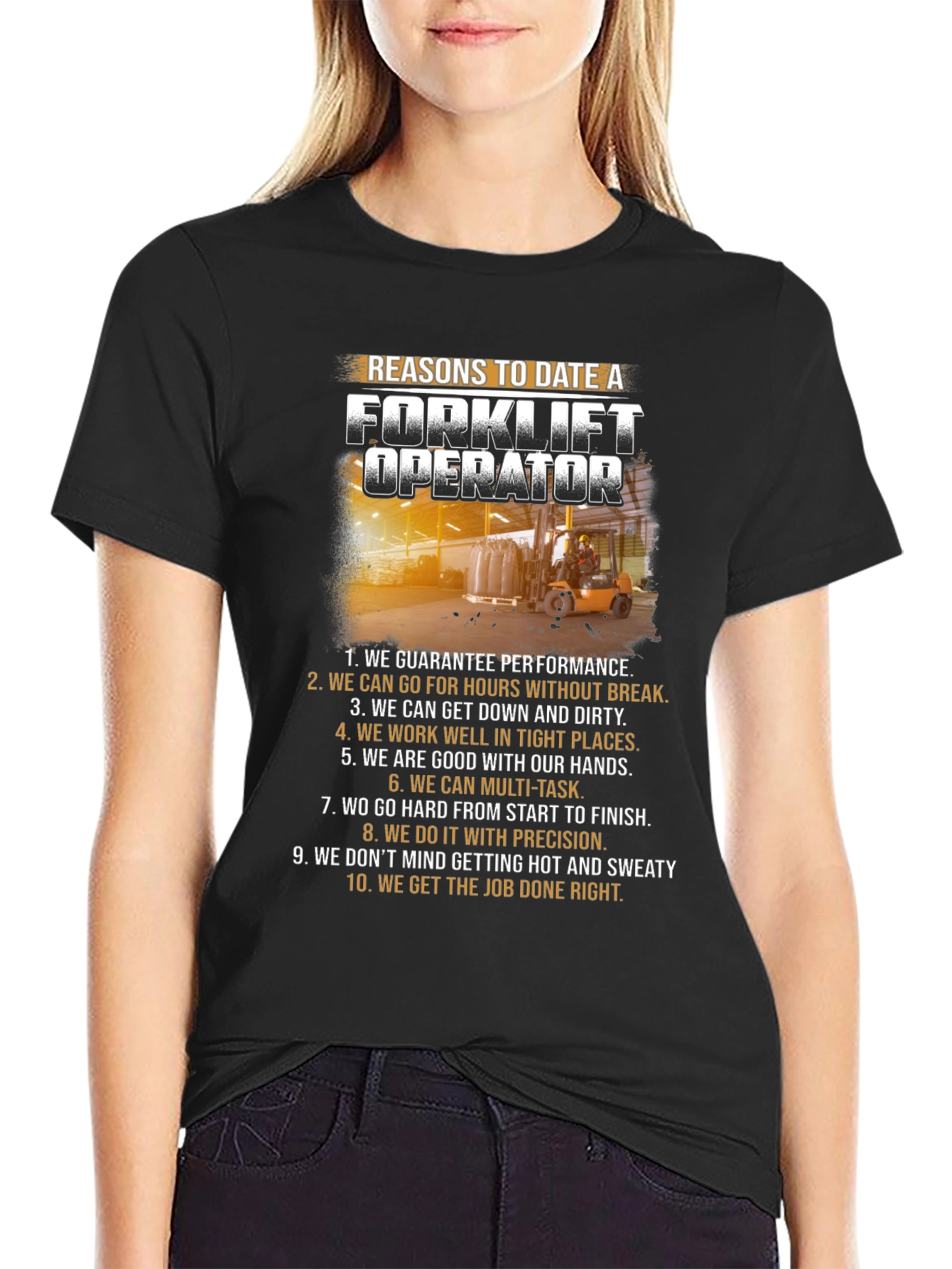 Reasons to Date a Forklift Operator T-Shirt