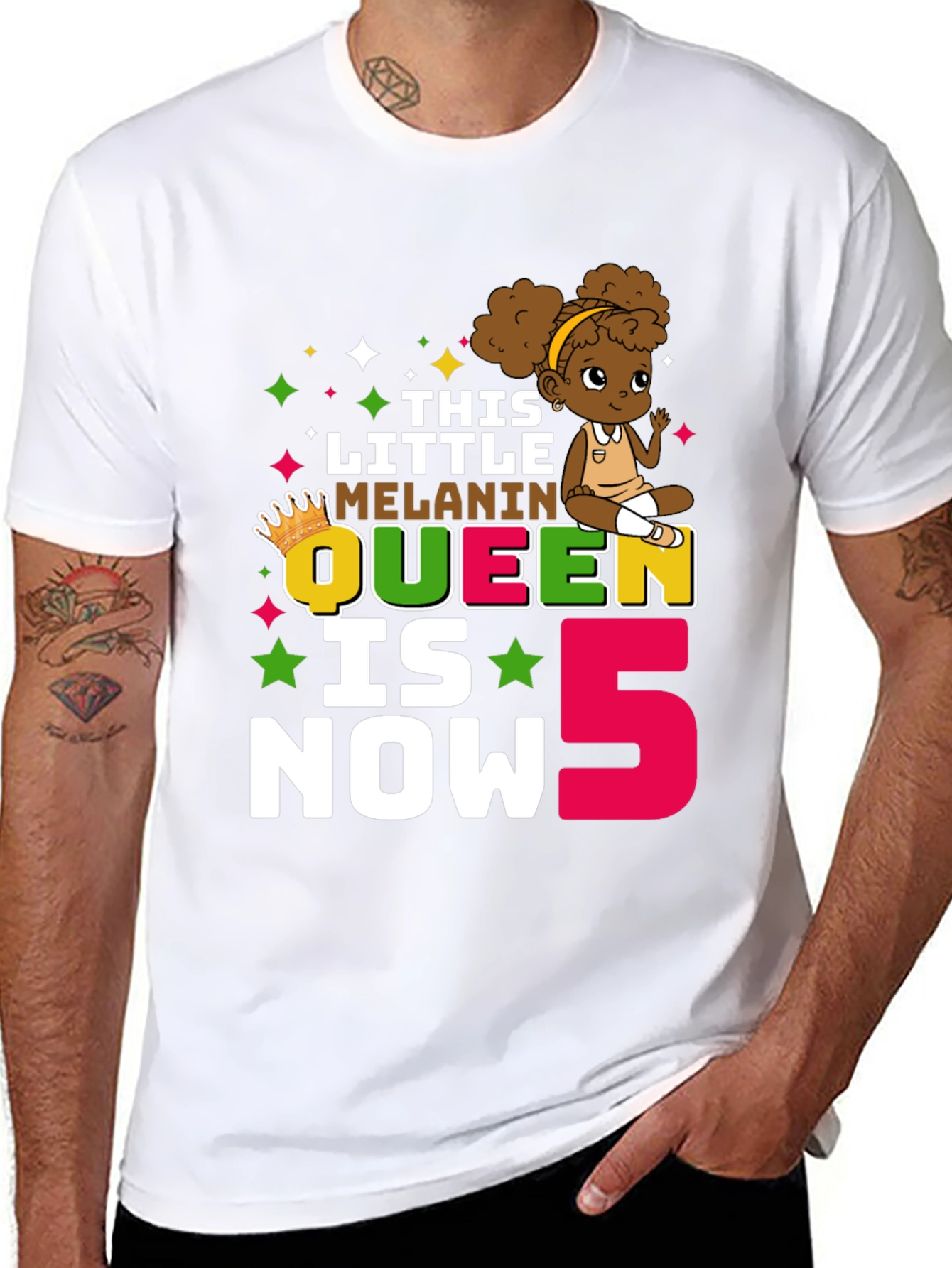 This Little Melanin Queen is Now 5 T-Shirt