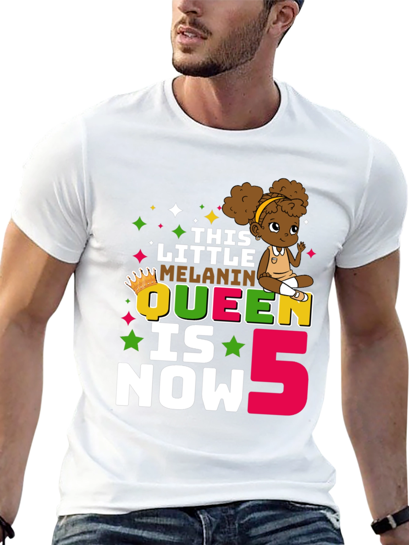 This Little Melanin Queen is Now 5 T-Shirt