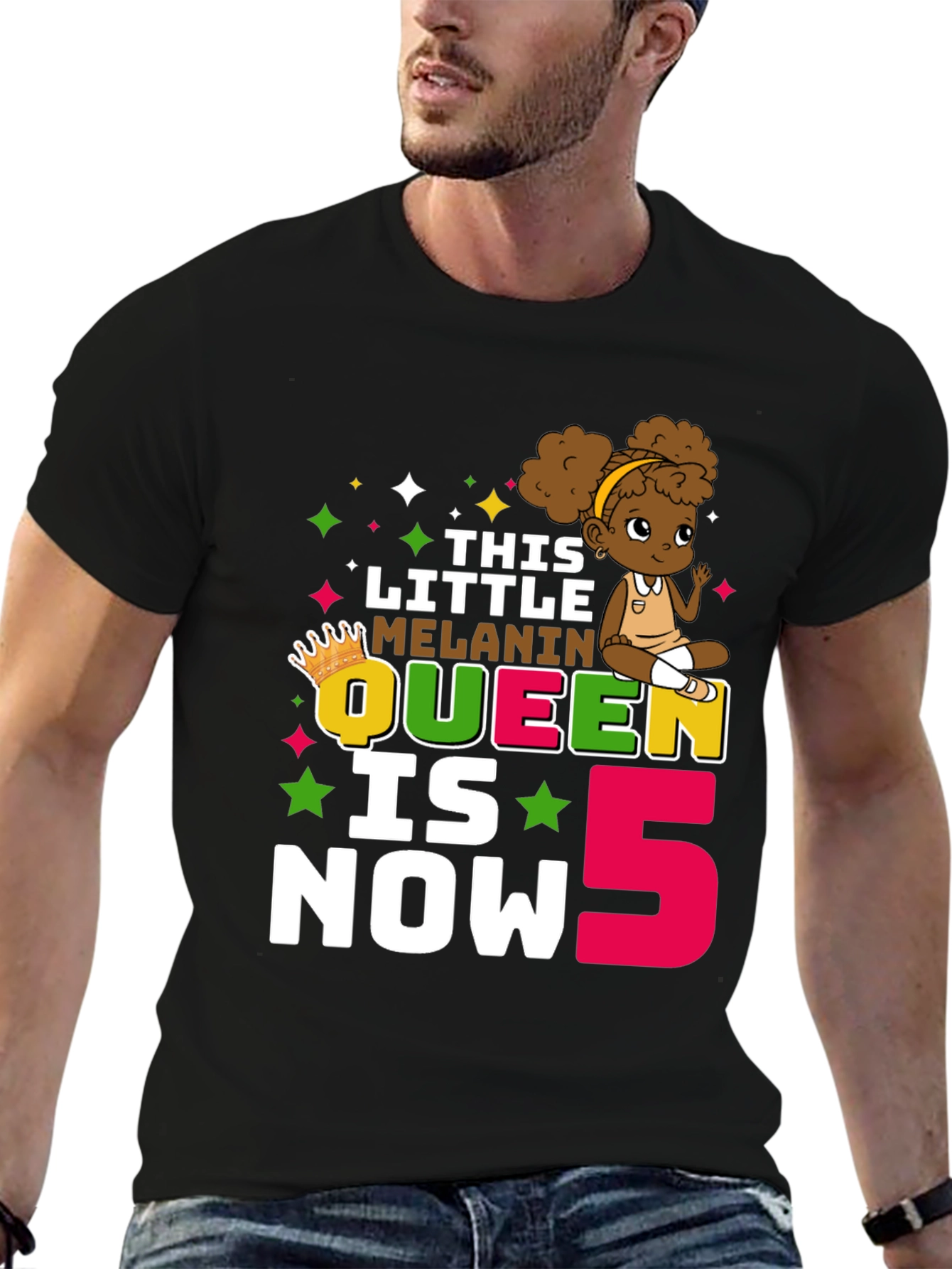 This Little Melanin Queen is Now 5 T-Shirt