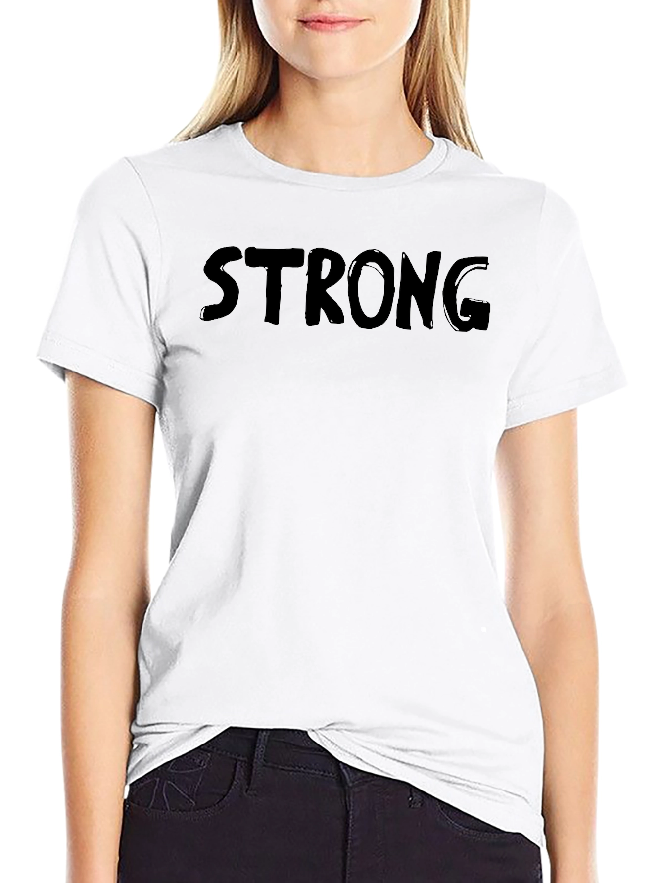 Strong Graphic Tee - Mens Black T-Shirt