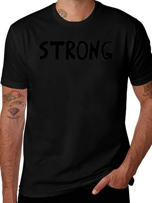 Strong Graphic Tee - Mens Black T-Shirt