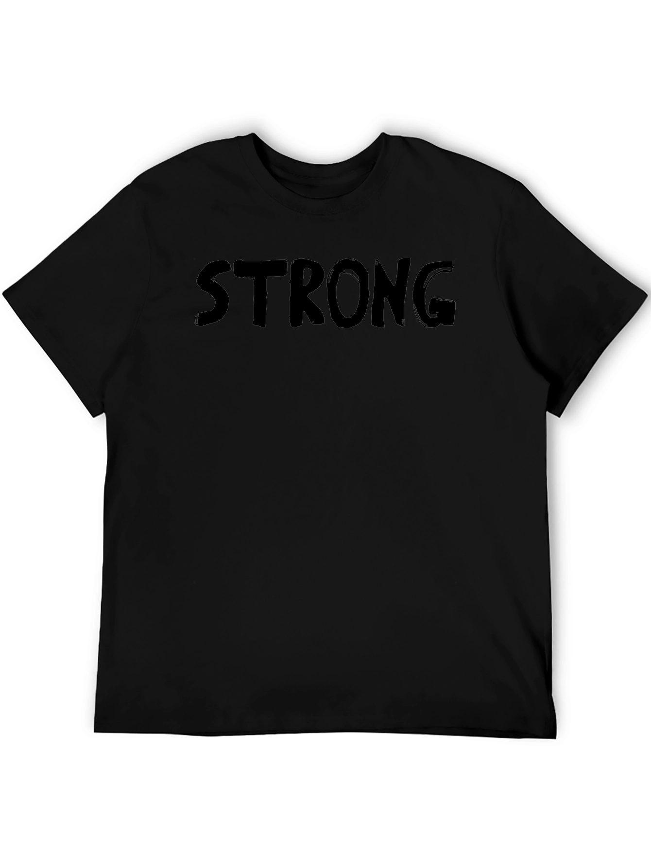 Strong Graphic Tee - Mens Black T-Shirt