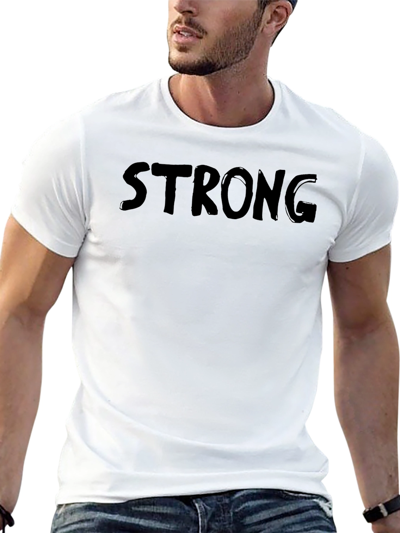 Strong Graphic Tee - Mens Black T-Shirt