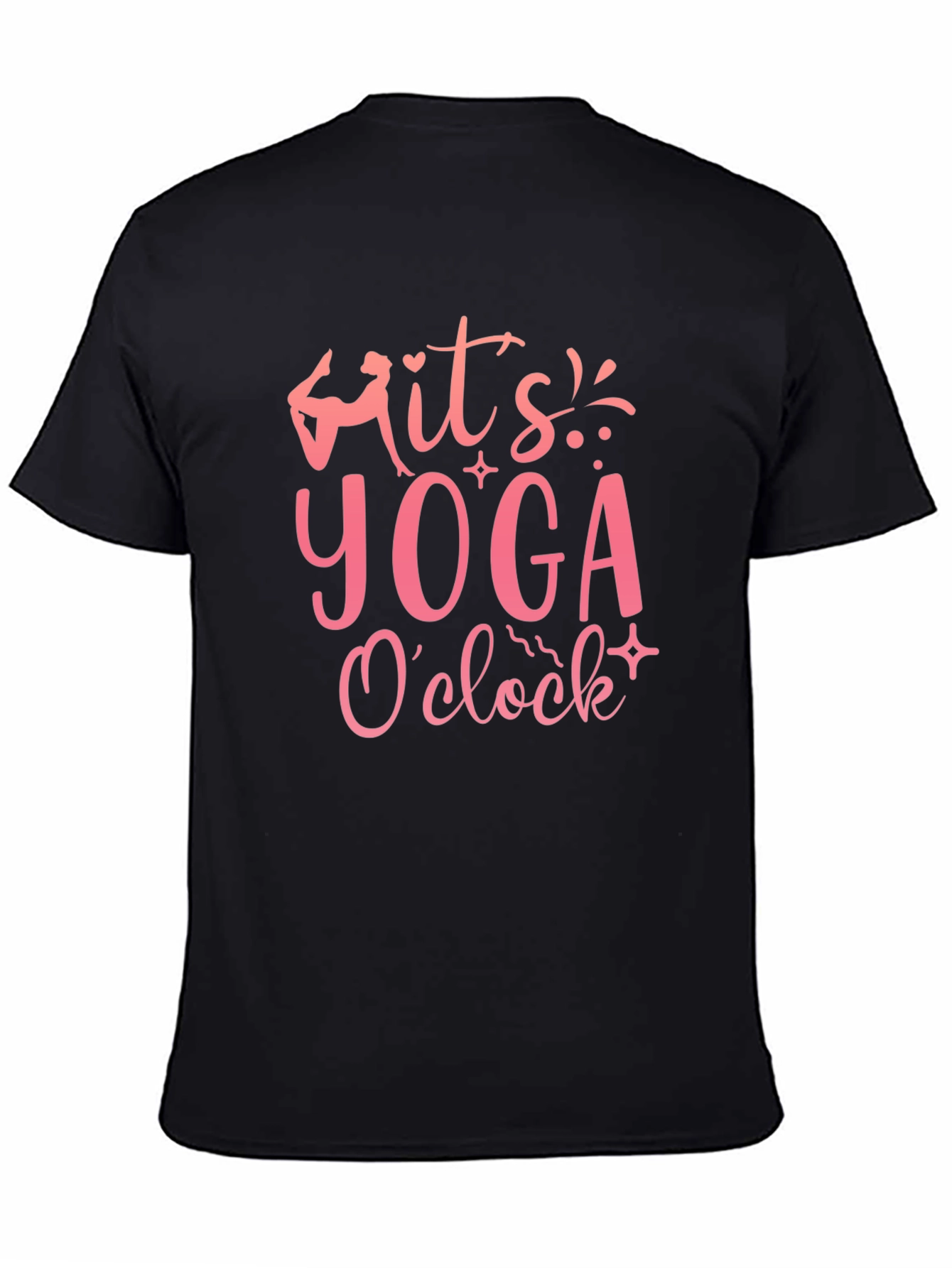 Its Yoga OClock Black Graphic Tee