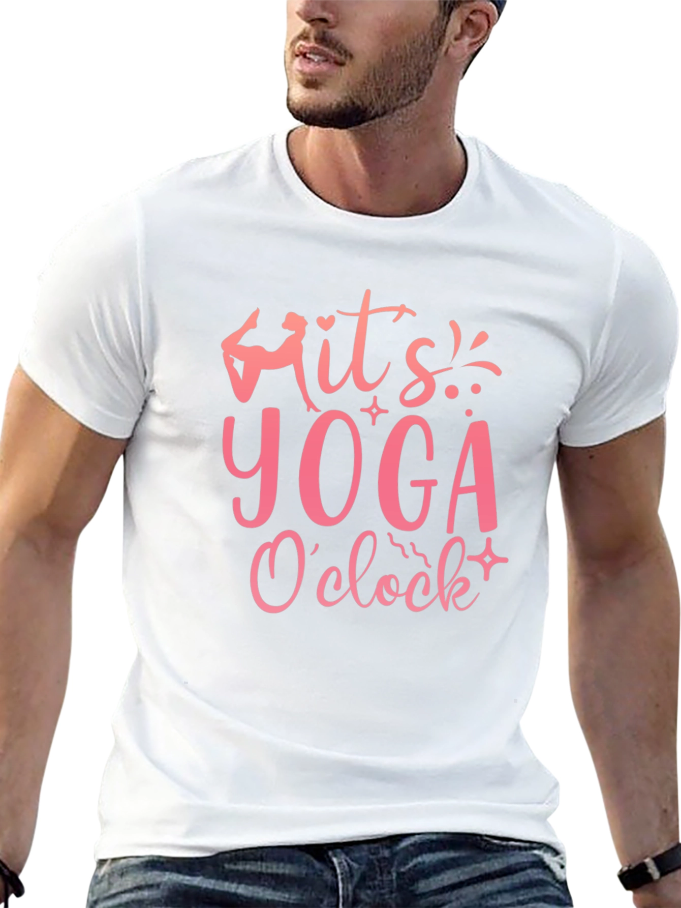 Its Yoga OClock Black Graphic Tee