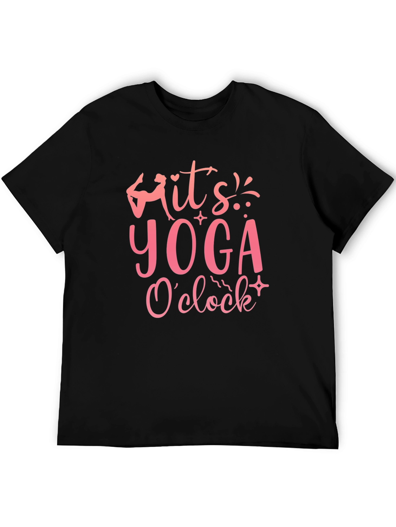 Its Yoga OClock Black Graphic Tee