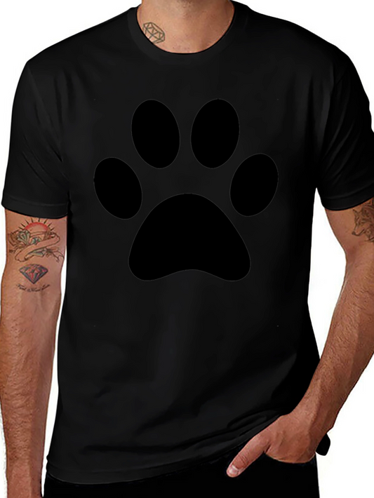 Black Paw Print T-Shirt - Casual Style