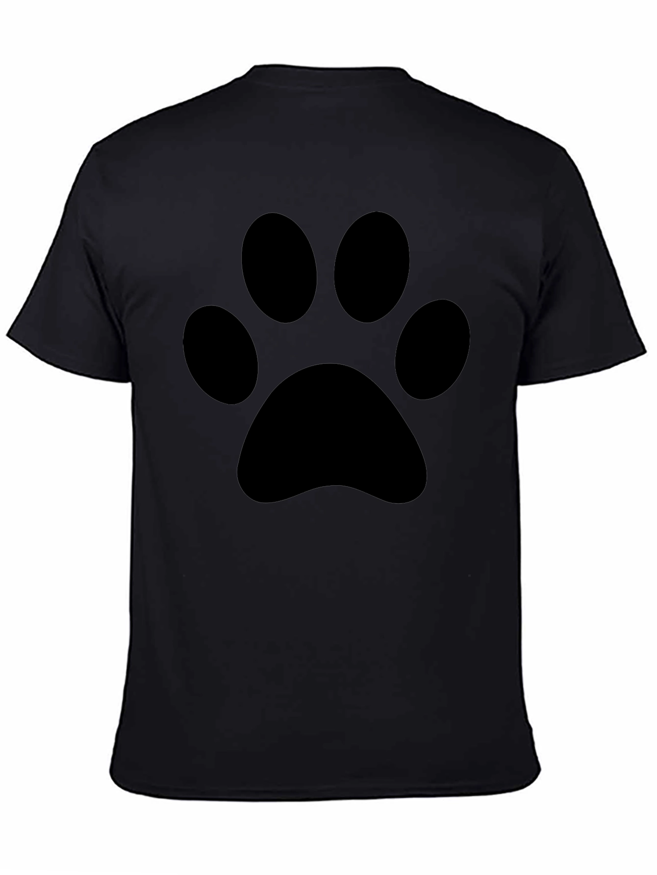 Black Paw Print T-Shirt - Casual Style