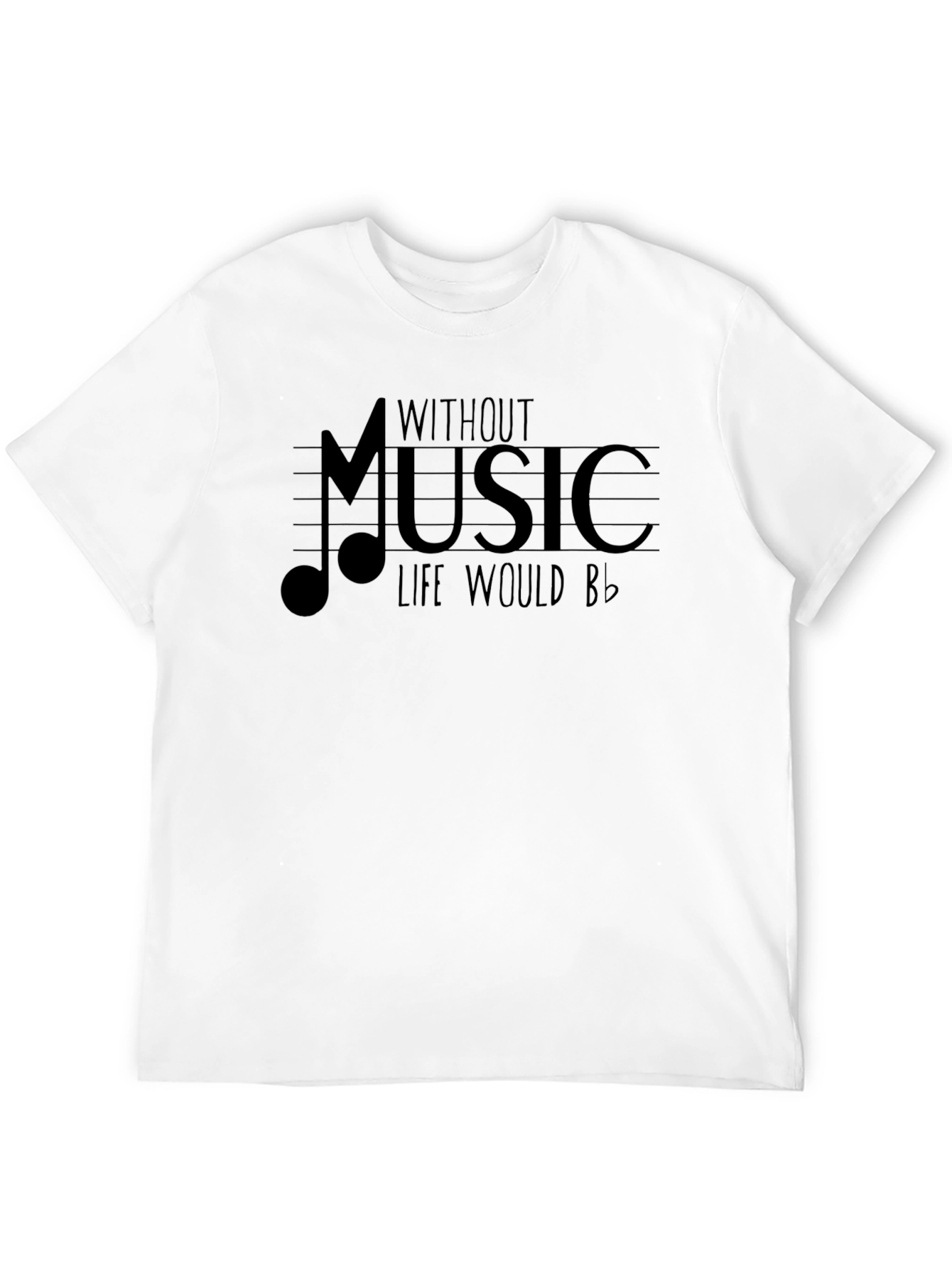 Music Note Graphic T-Shirt - Life Without Music