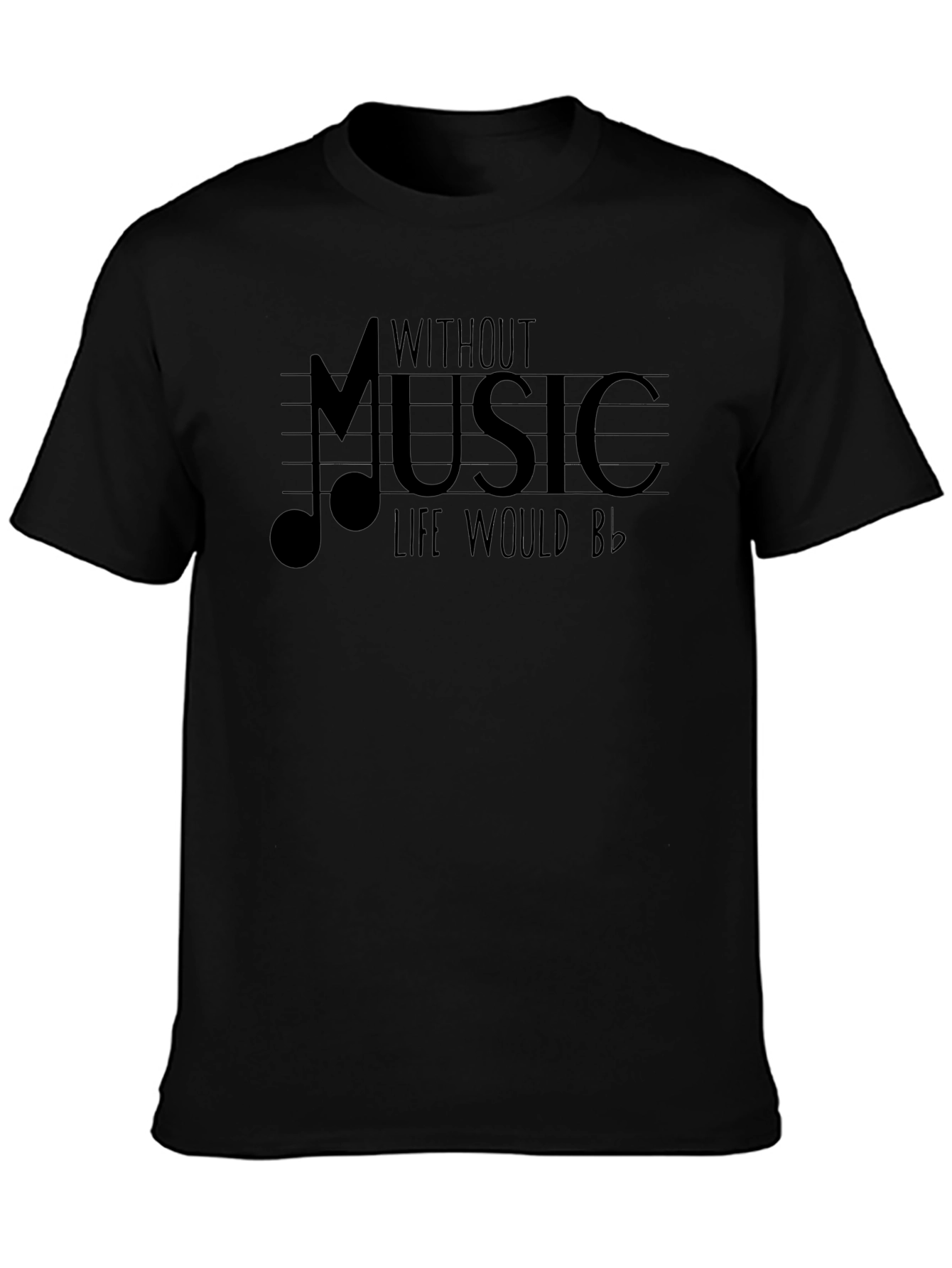 Music Note Graphic T-Shirt - Life Without Music