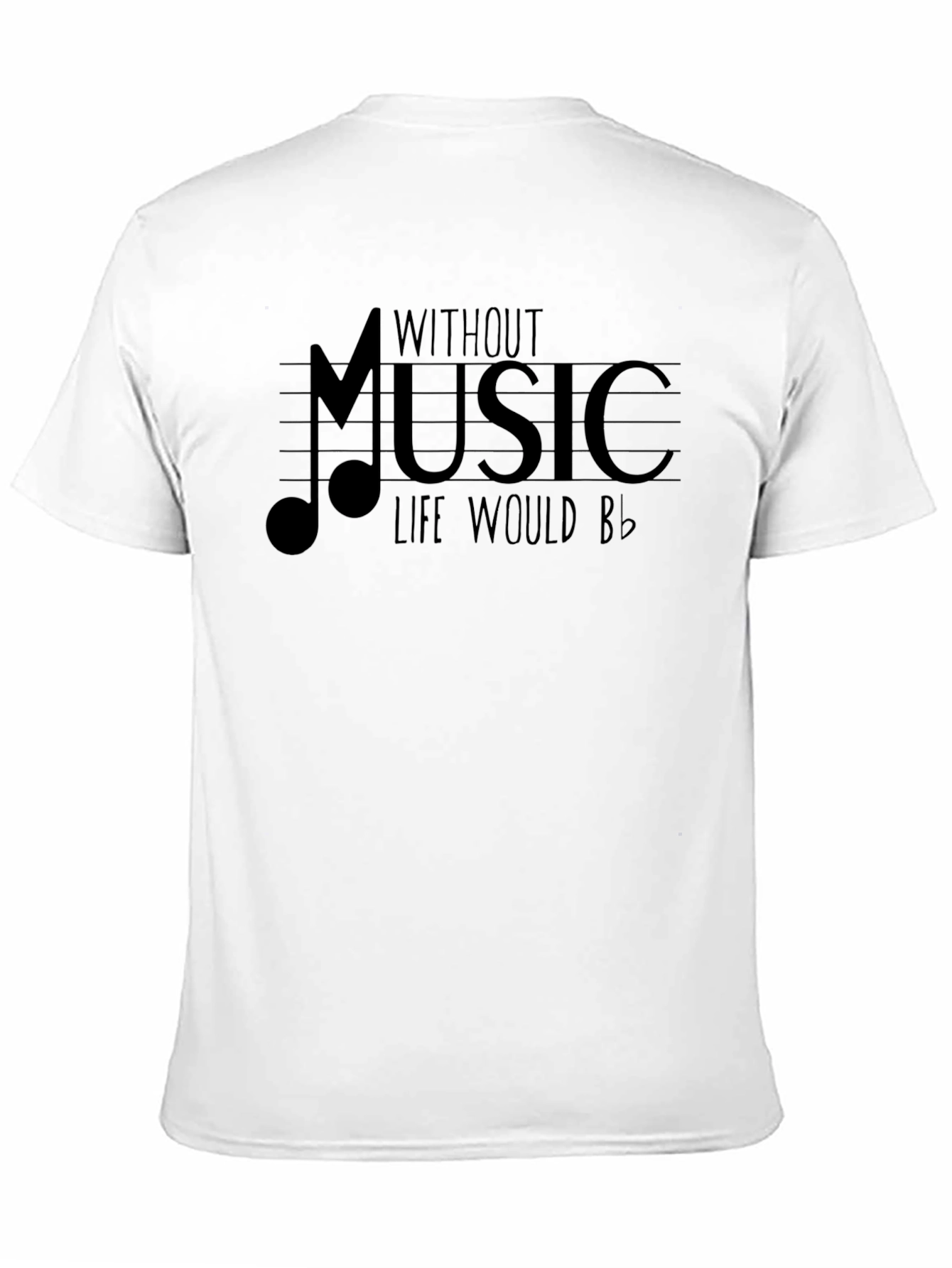 Music Note Graphic T-Shirt - Life Without Music