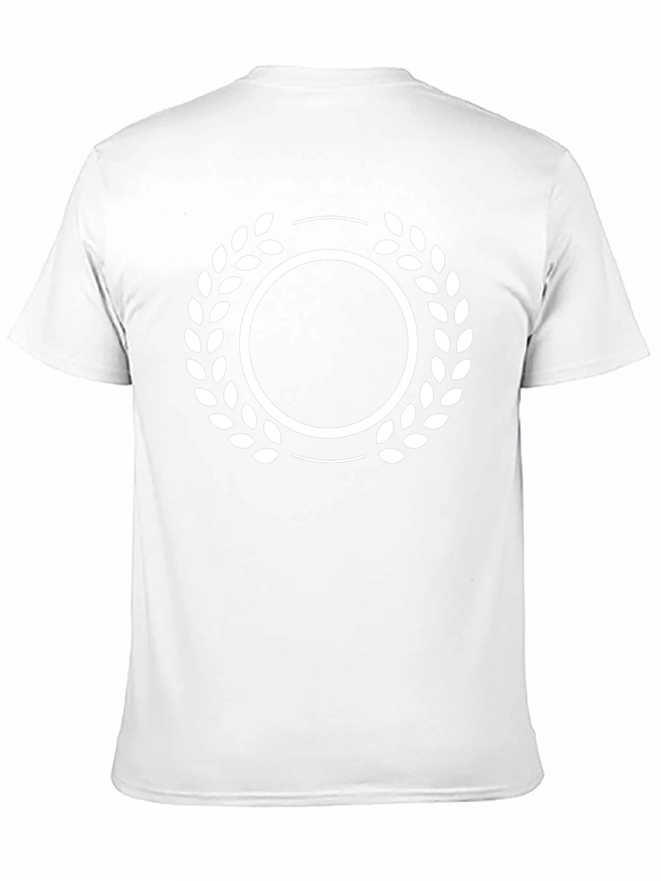 Black T-Shirt with Laurel Wreath Design