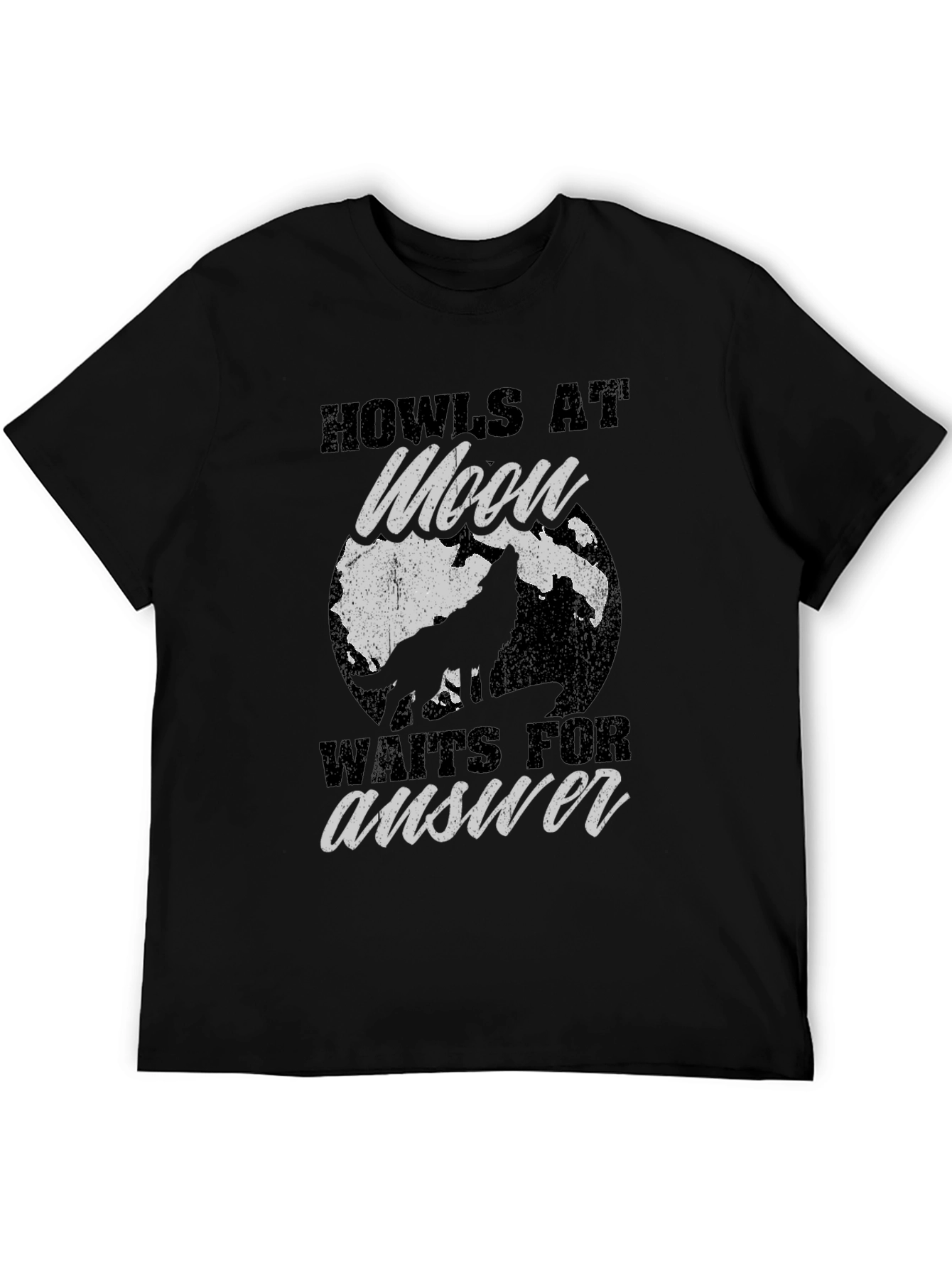 Howls at Moon Graphic Tee - Black