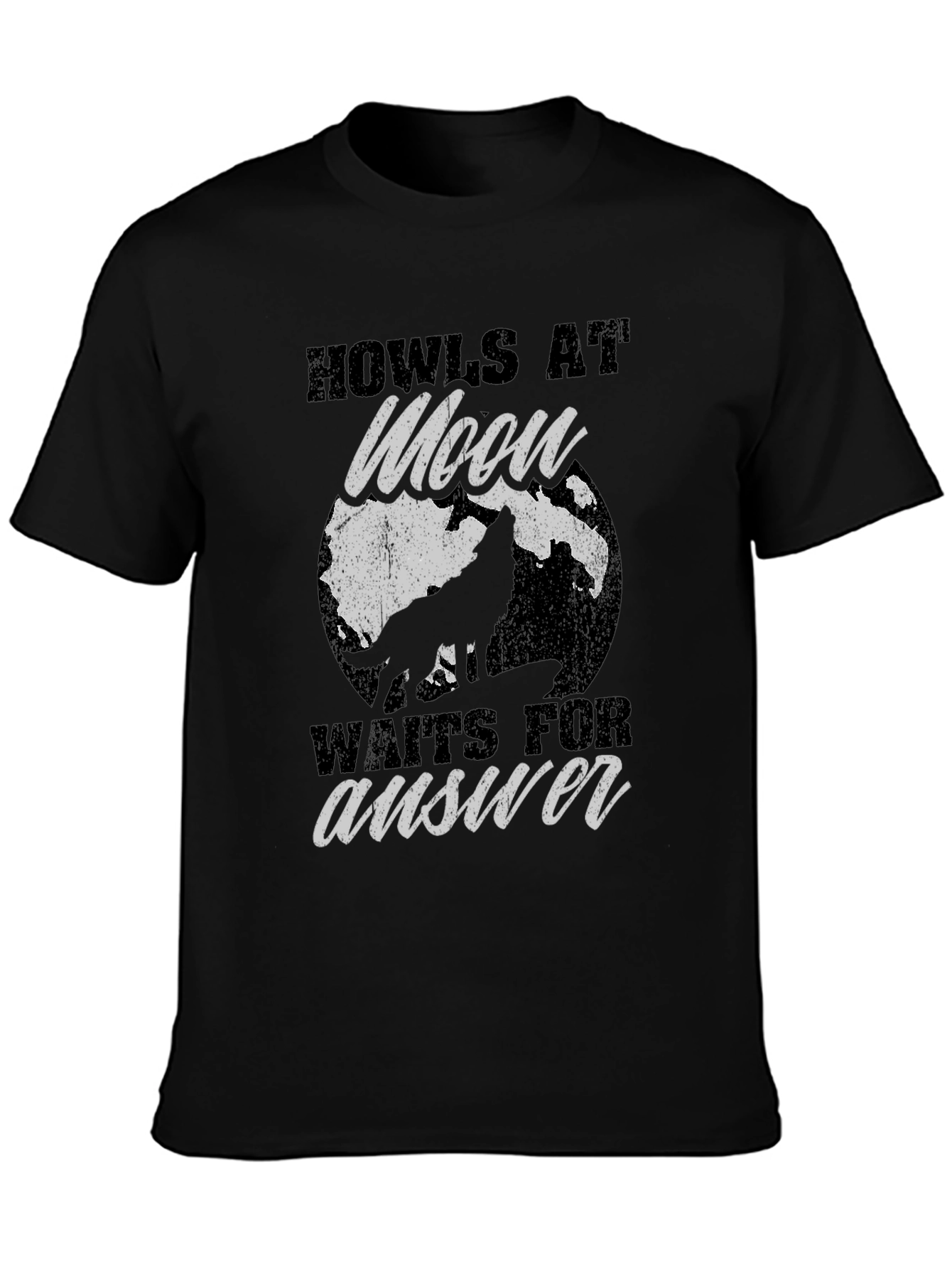 Howls at Moon Graphic Tee - Black