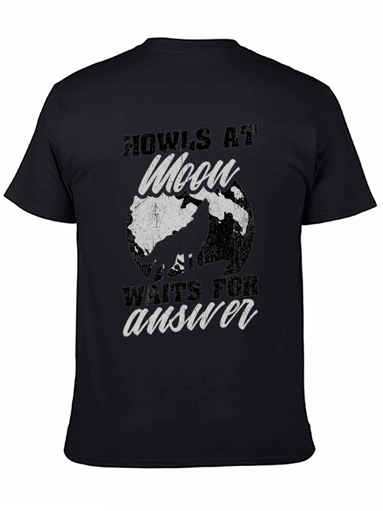 Howls at Moon Graphic Tee - Black