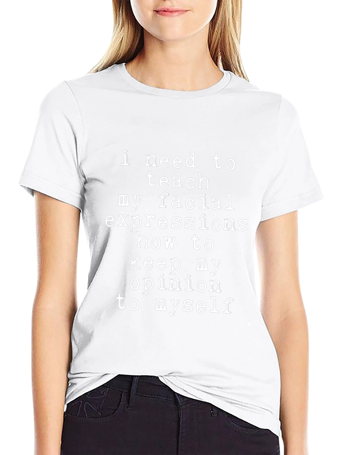 Funny Graphic T-Shirt: Facial Expressions Opinion Tee