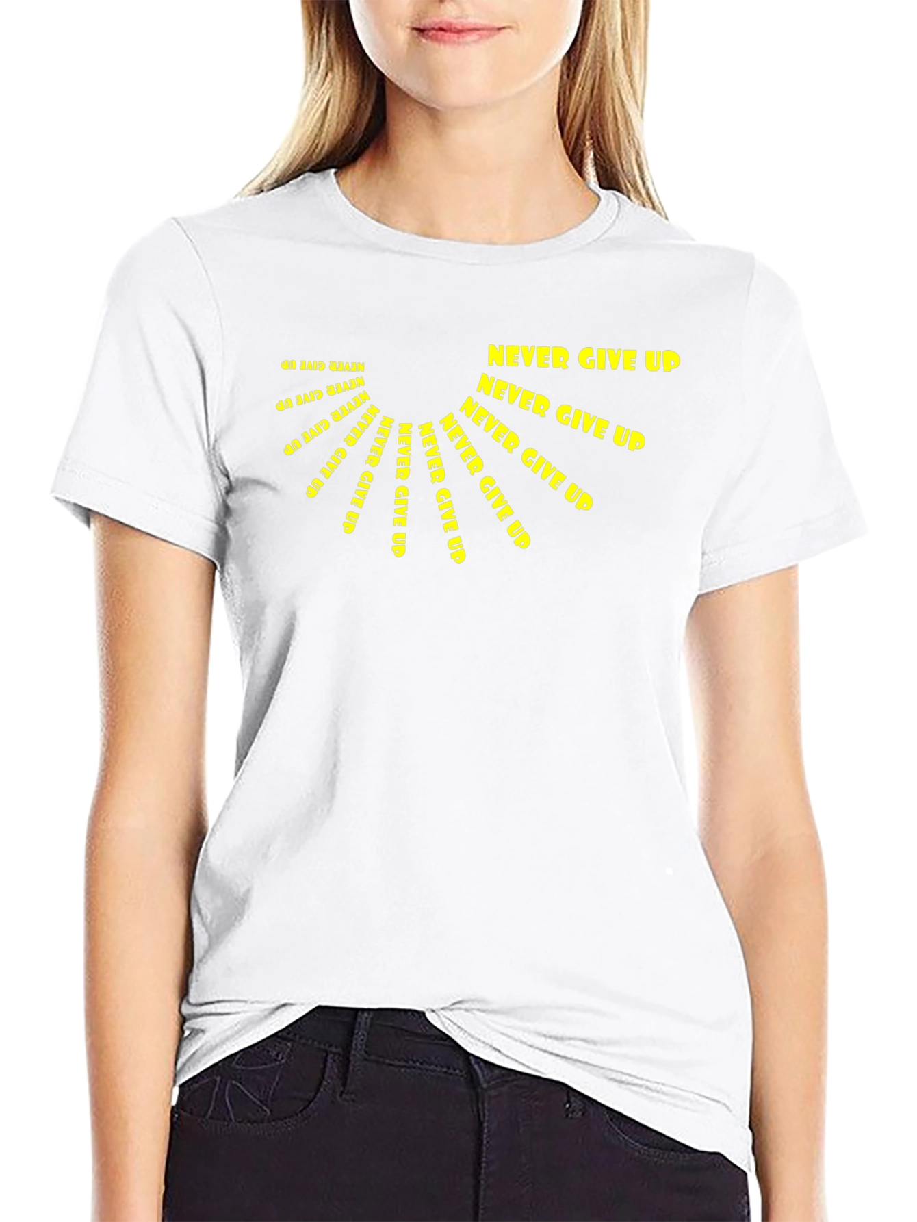 Never Give Up Graphic Tee - Motivational Design