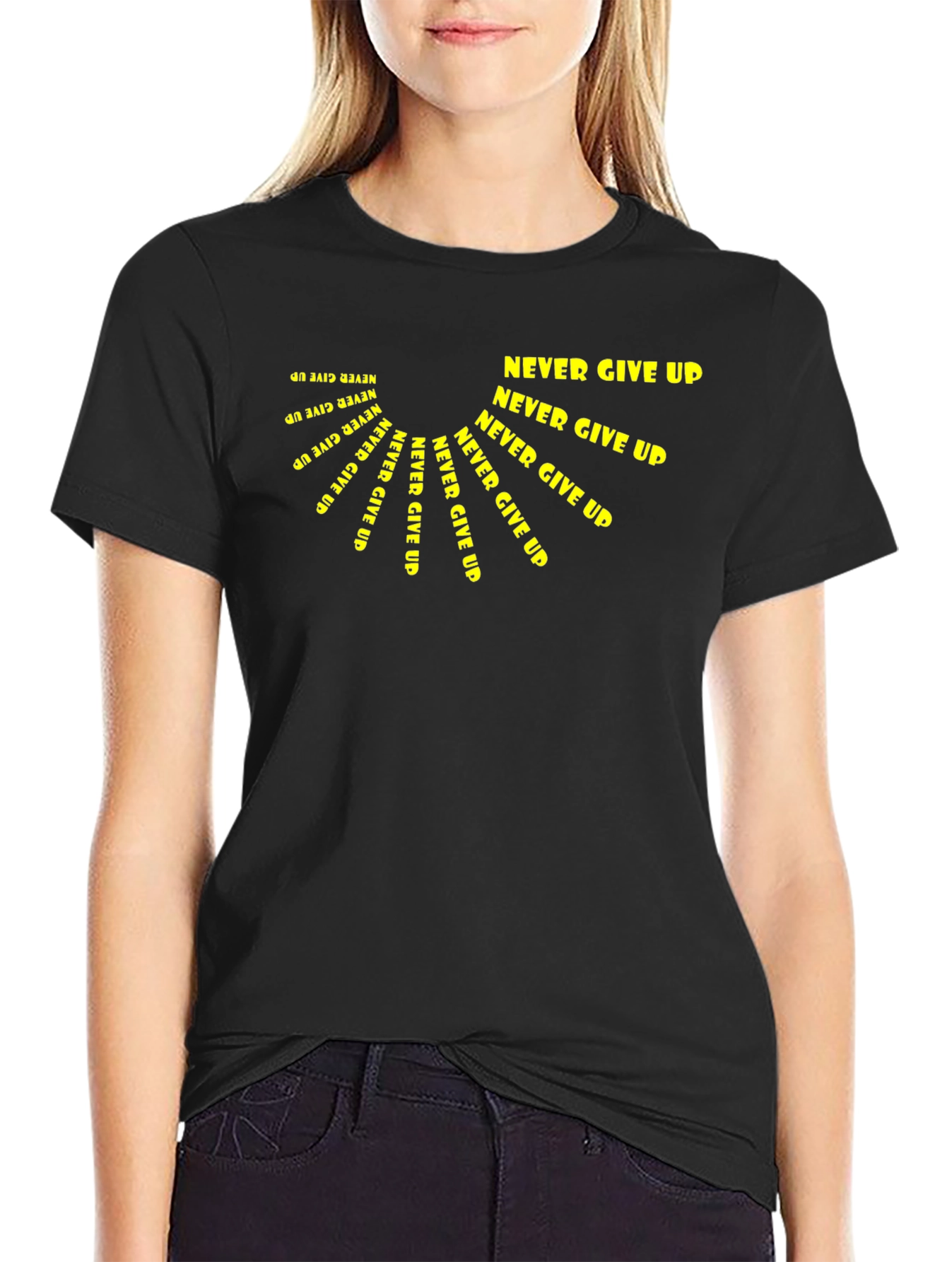 Never Give Up Graphic Tee - Motivational Design