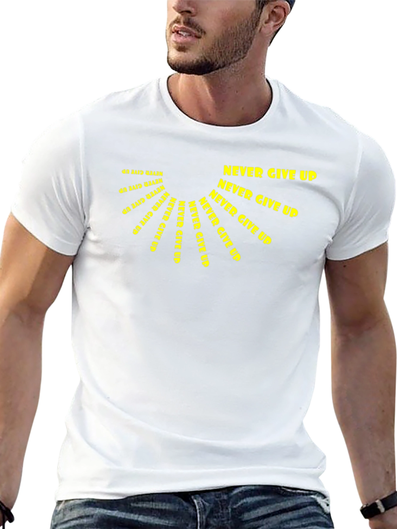 Never Give Up Graphic Tee - Motivational Design